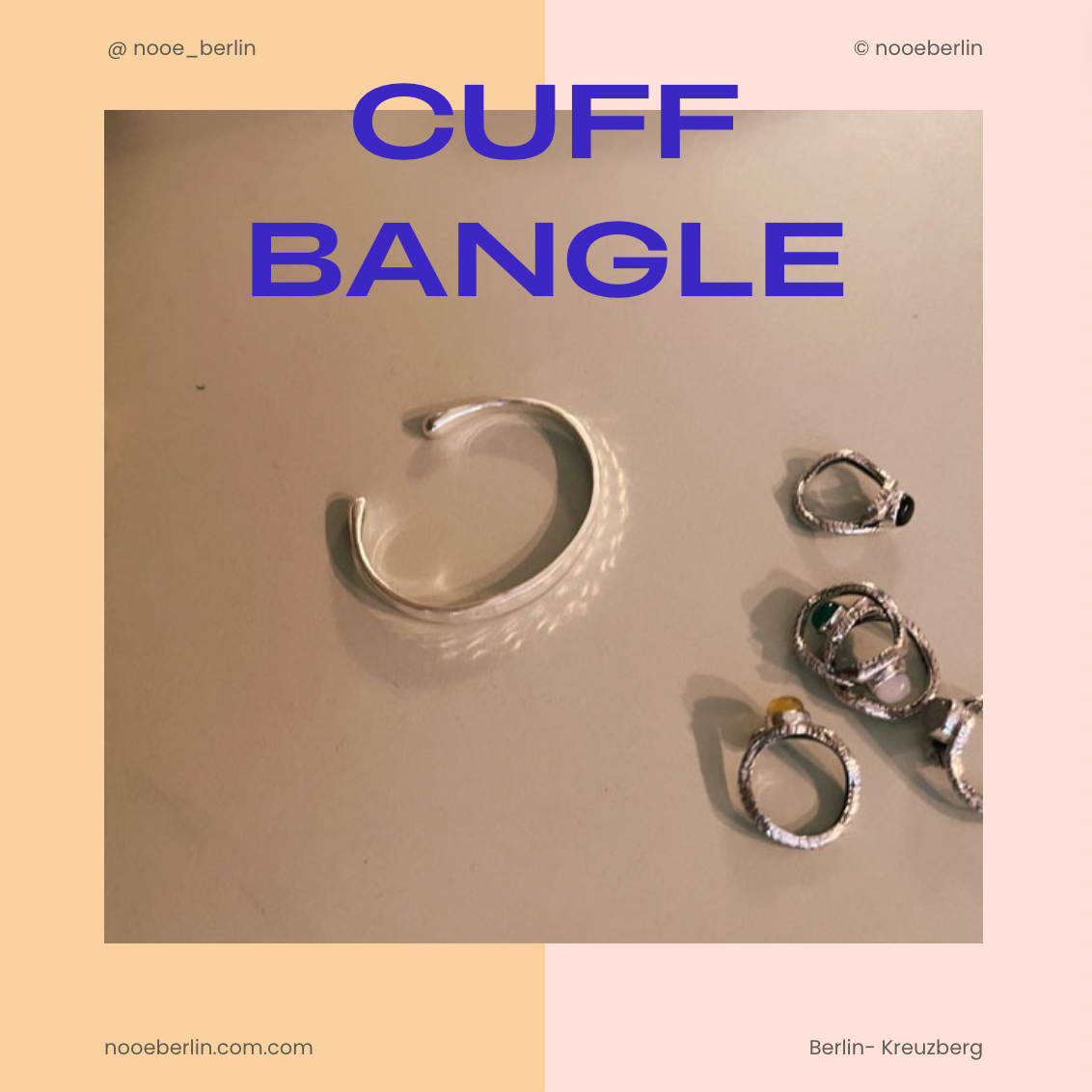 Unser BestSeller: Cuff Armreif aus gehämmertem Messing oder 925 Sterling Silber