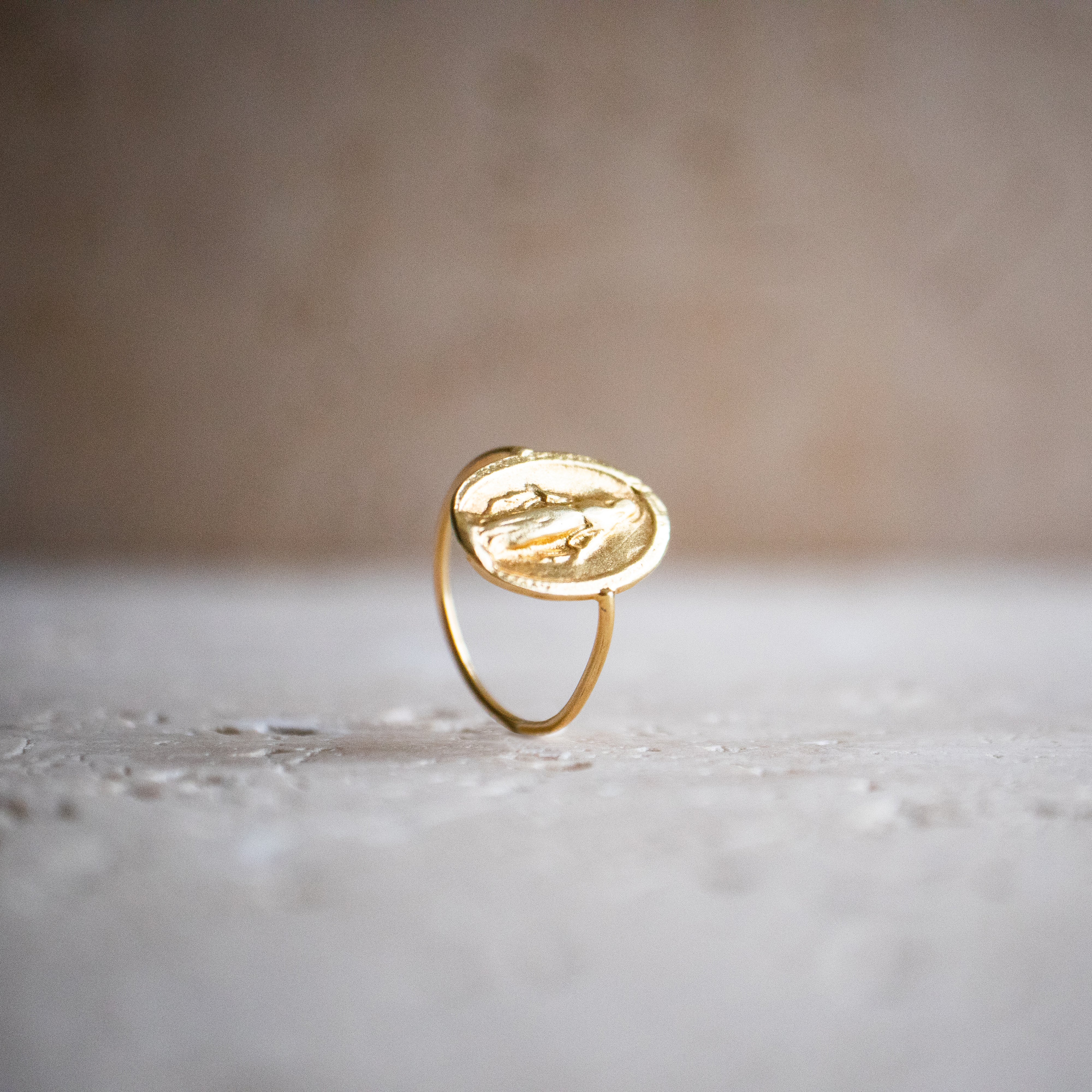 Maria Ring vergoldet aus 925 Sterling Silber handgemacht - Nooe UG