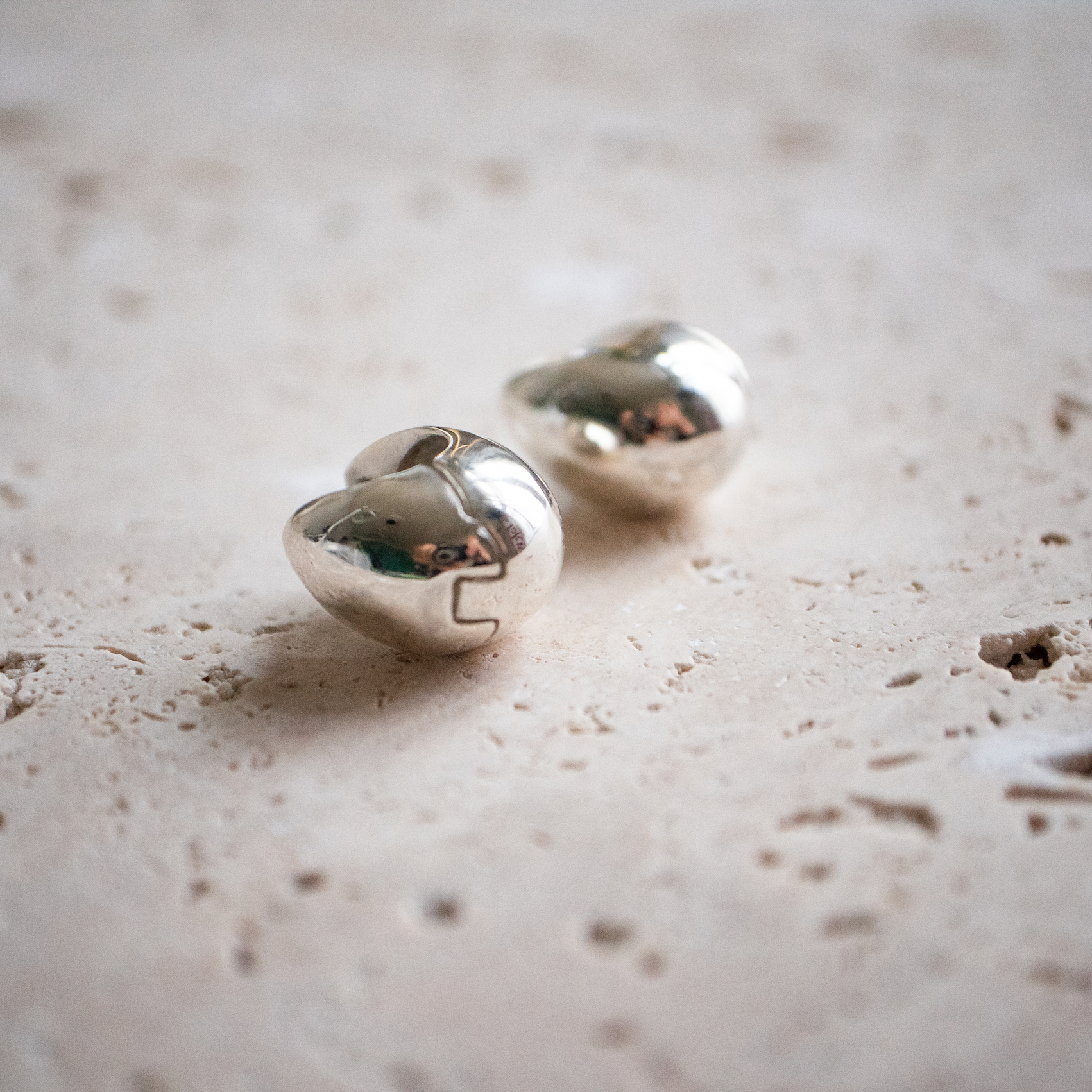 Chunky Creolen aus 925 Sterling Silber - Ohrringe Tropfen silber - Nooe UG