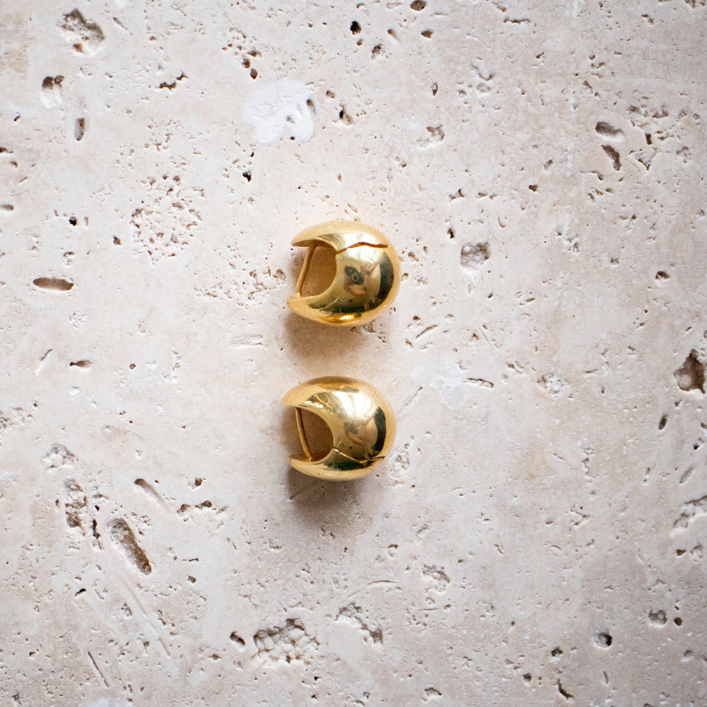 Chunky Creolen vergoldet aus 925 Sterling Silber Tropfen - Nooe UG