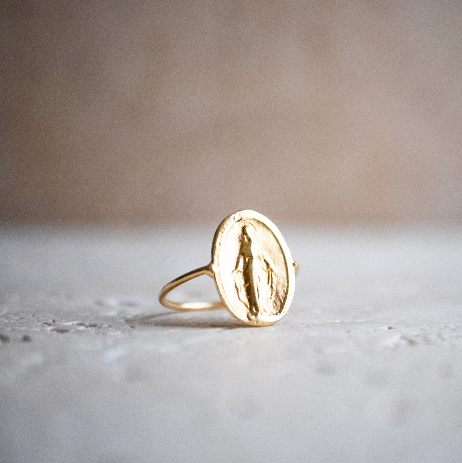Maria Ring vergoldet aus 925 Sterling Silber handgemacht - Nooe UG