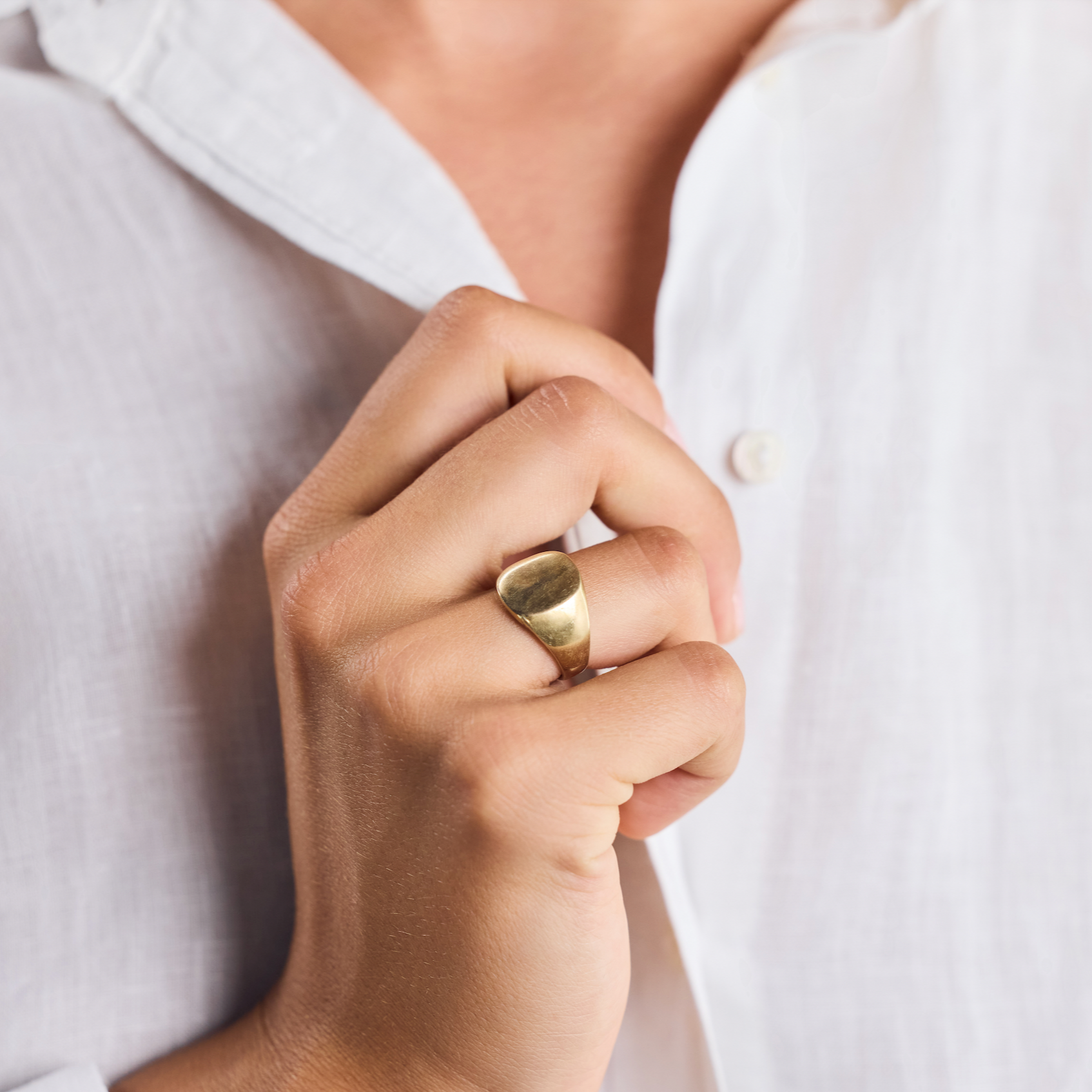 Anillo de sello de latón | anillo de oro