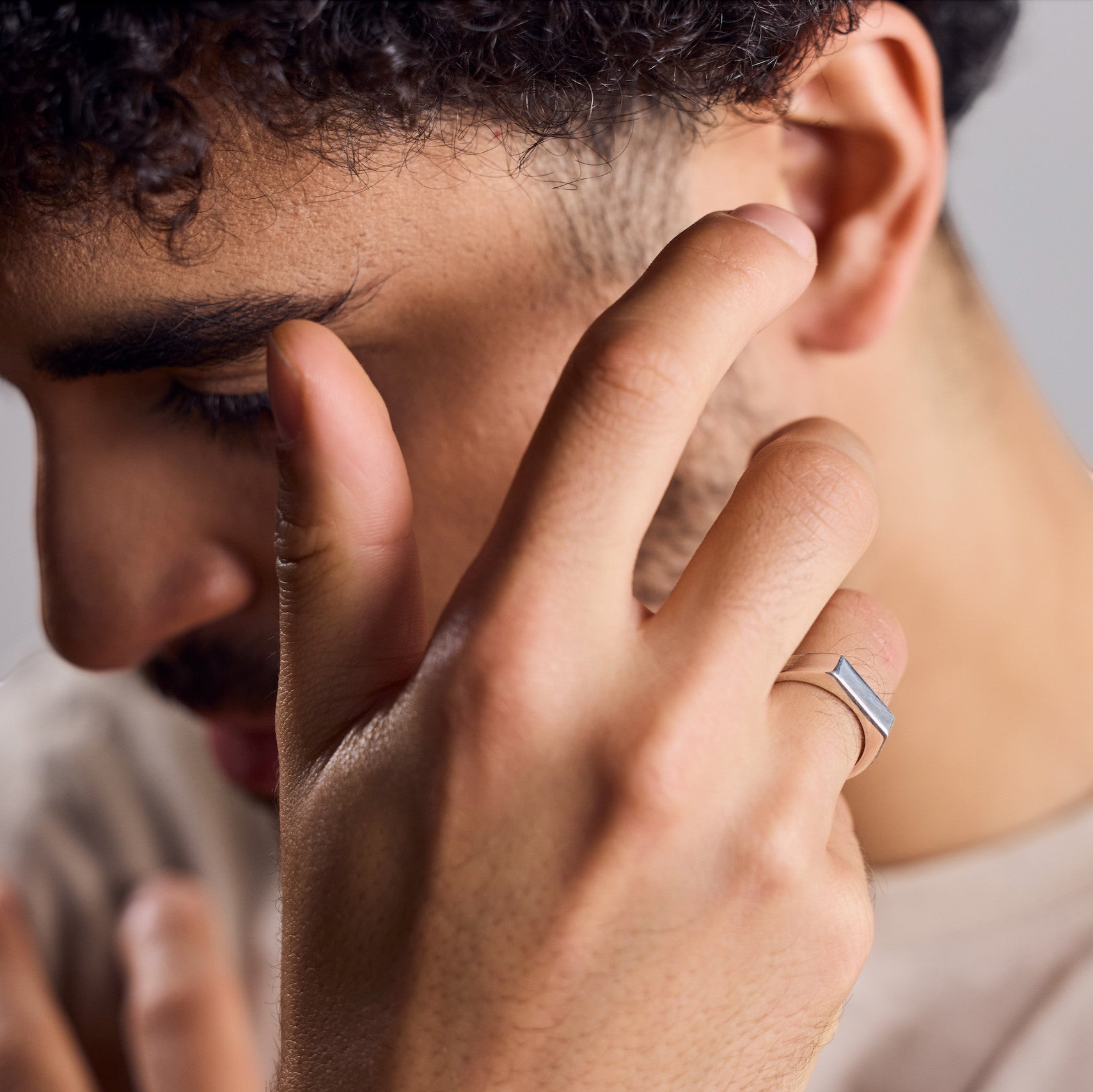 Riegel Bar Siegelring aus 925 Sterling Silber handgemacht - Nooe UG