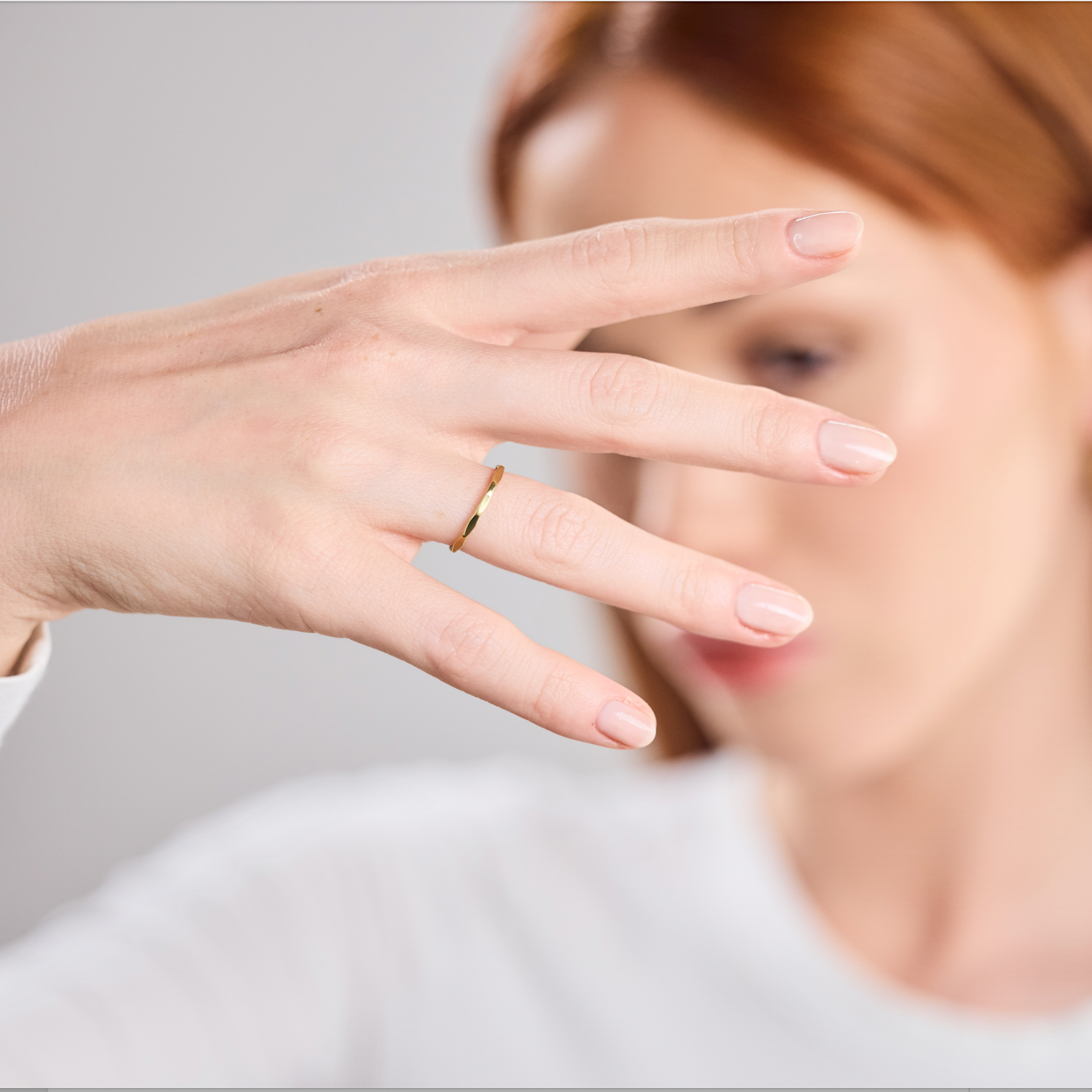 Feiner Ring achteckig handgefertigt aus Messing - Nooe UG