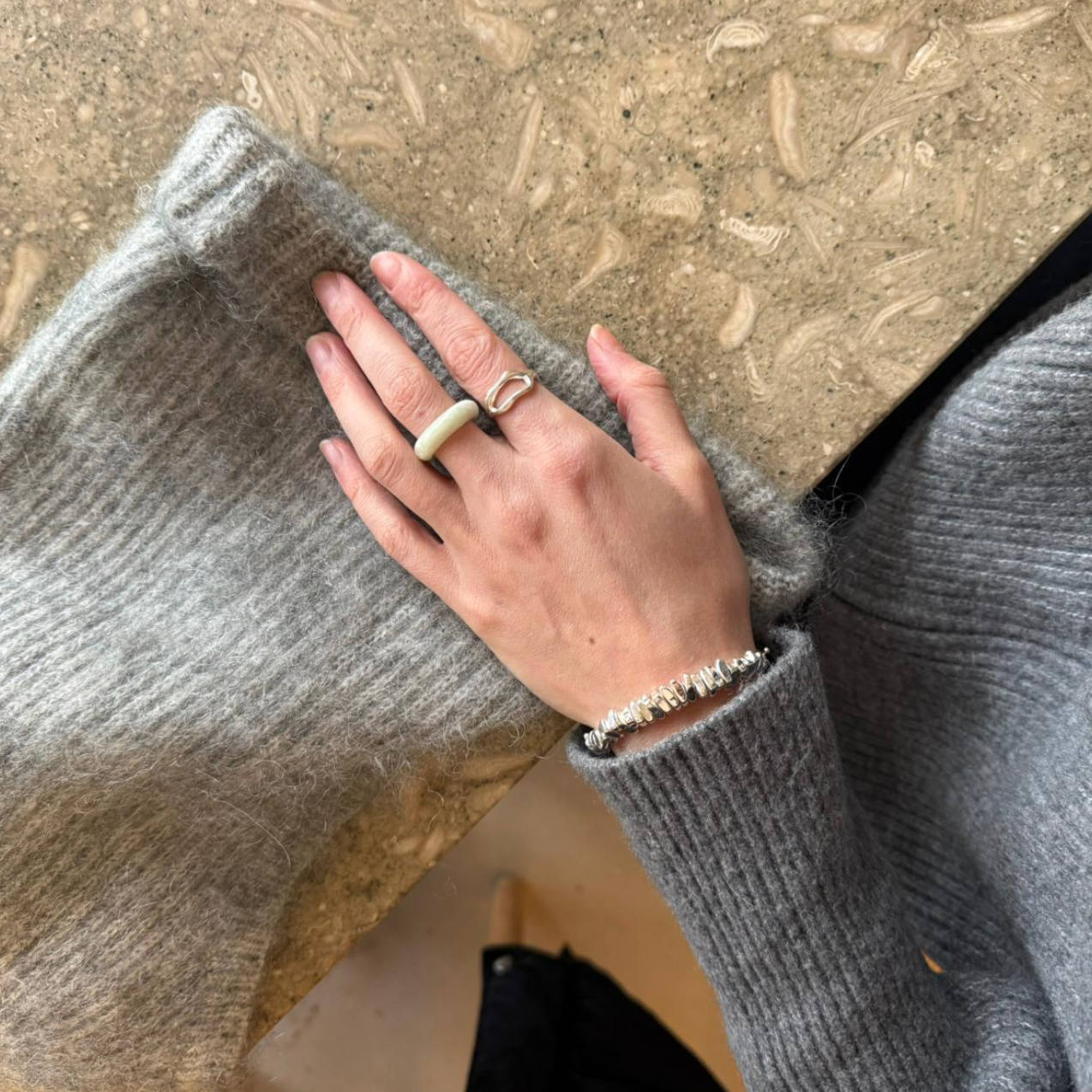 PRE ORDER Organischer Ring aus 925 Sterling Silber – handgemacht - Nooe UG