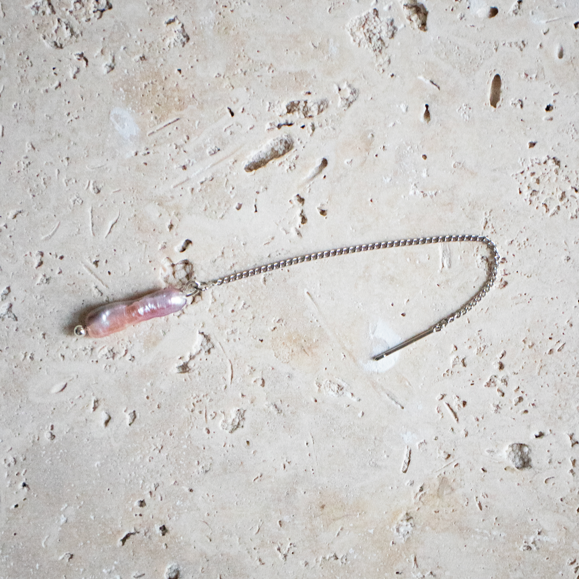 Einfädler Ohrring lange Süßwasserperle Perle rosa gold vergoldet oder 925 Sterling Silber / Threader Ohrringe - Nooe UG