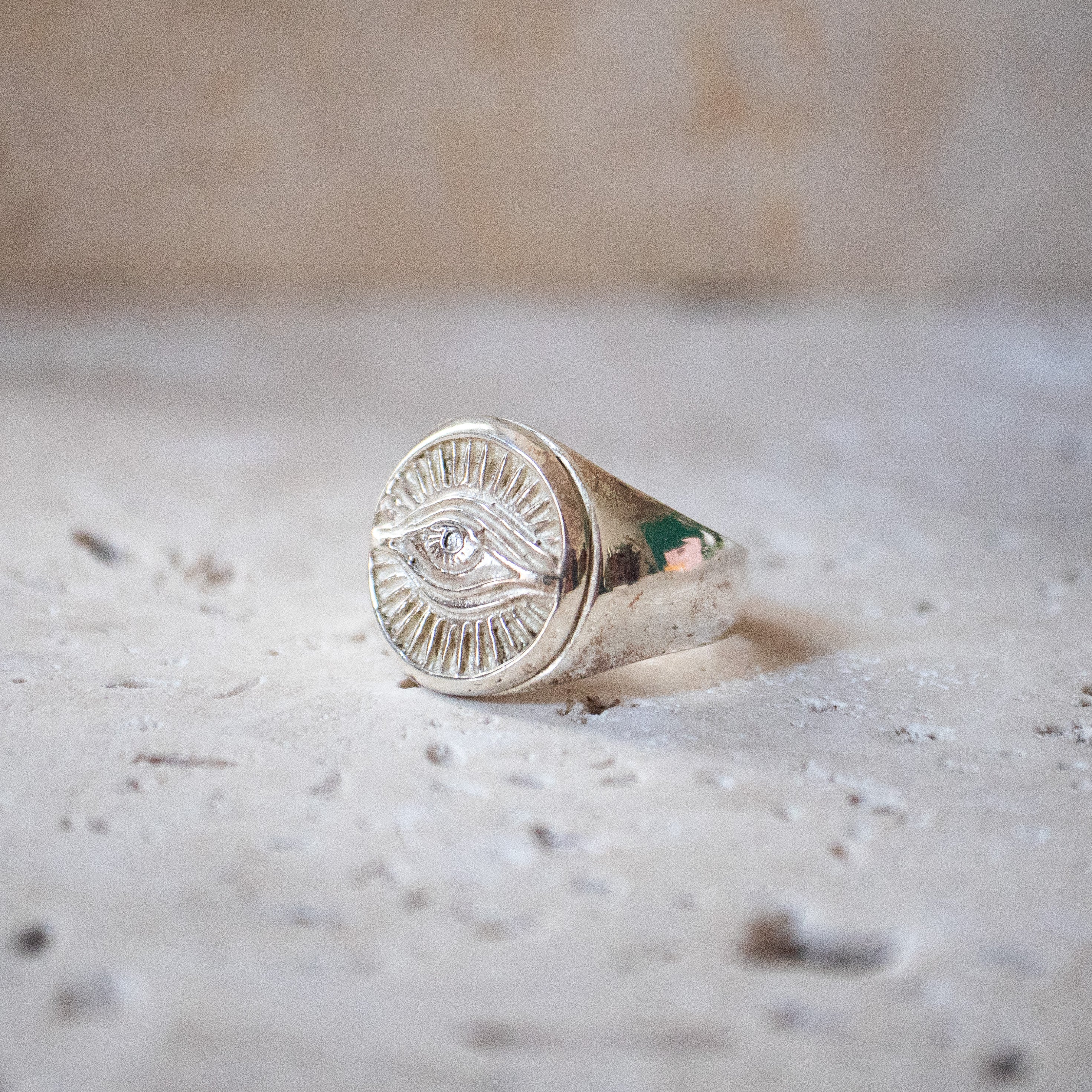 Siegelring Horusauge 925 Sterling Silber handgemacht - Nooe UG