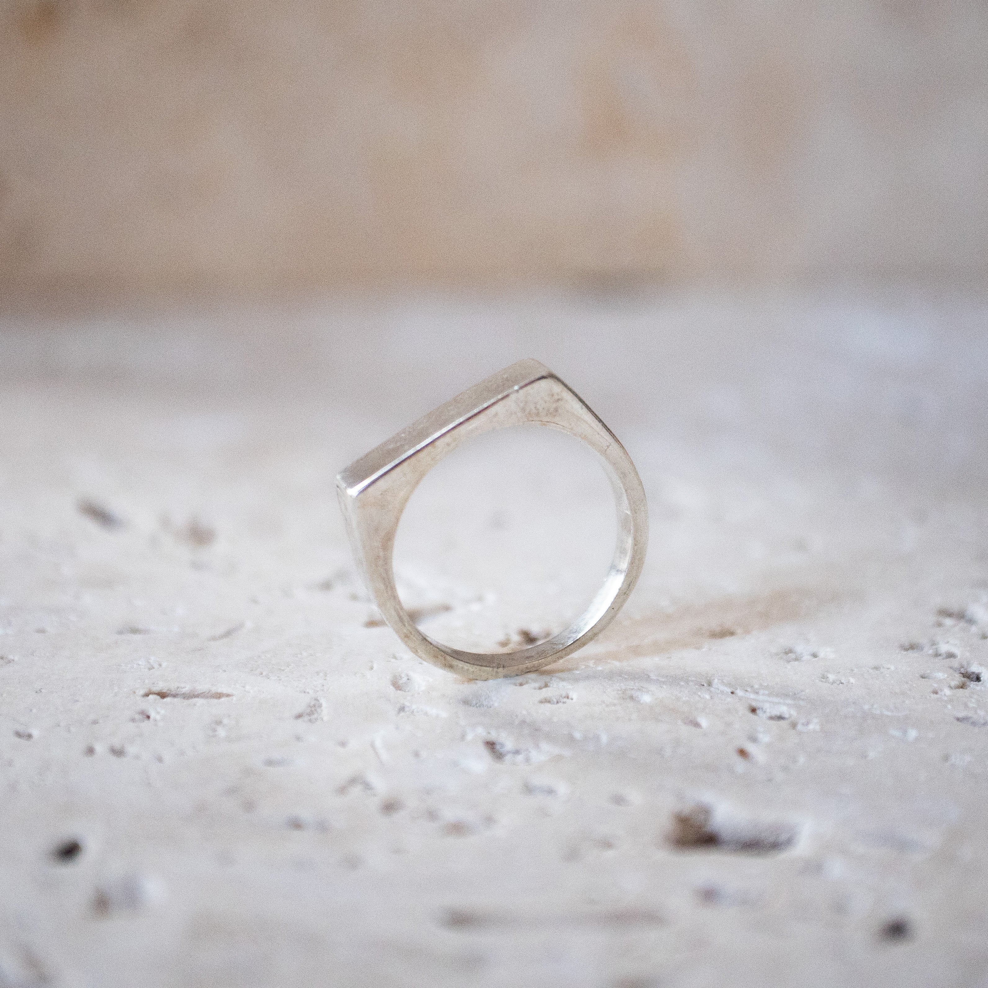 Riegel Bar Siegelring aus 925 Sterling Silber handgemacht - Nooe UG