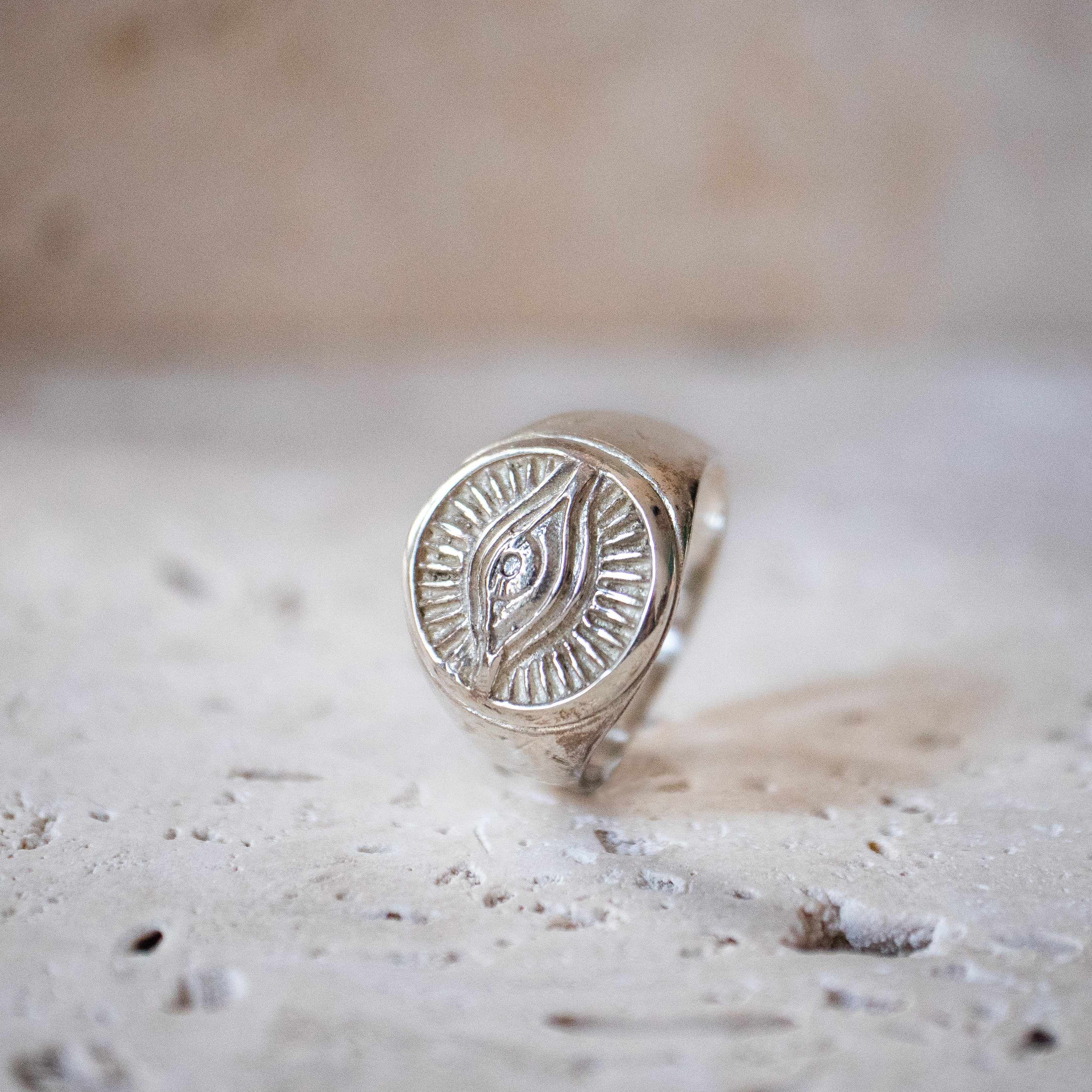 Siegelring Horusauge 925 Sterling Silber handgemacht - Nooe UG