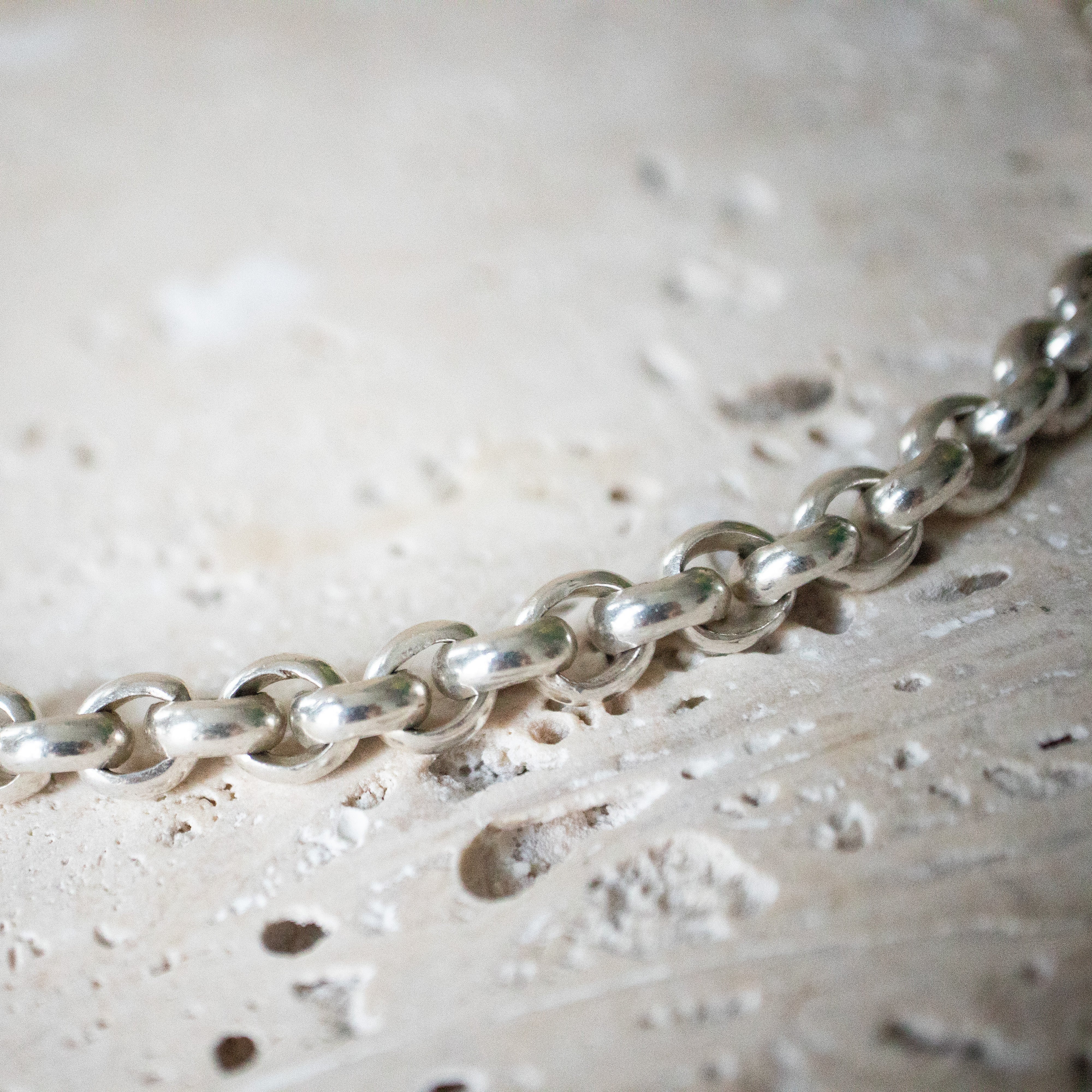 Dicke Handgemachte Gliederkette aus 925 Sterling Silber - Nooe UG