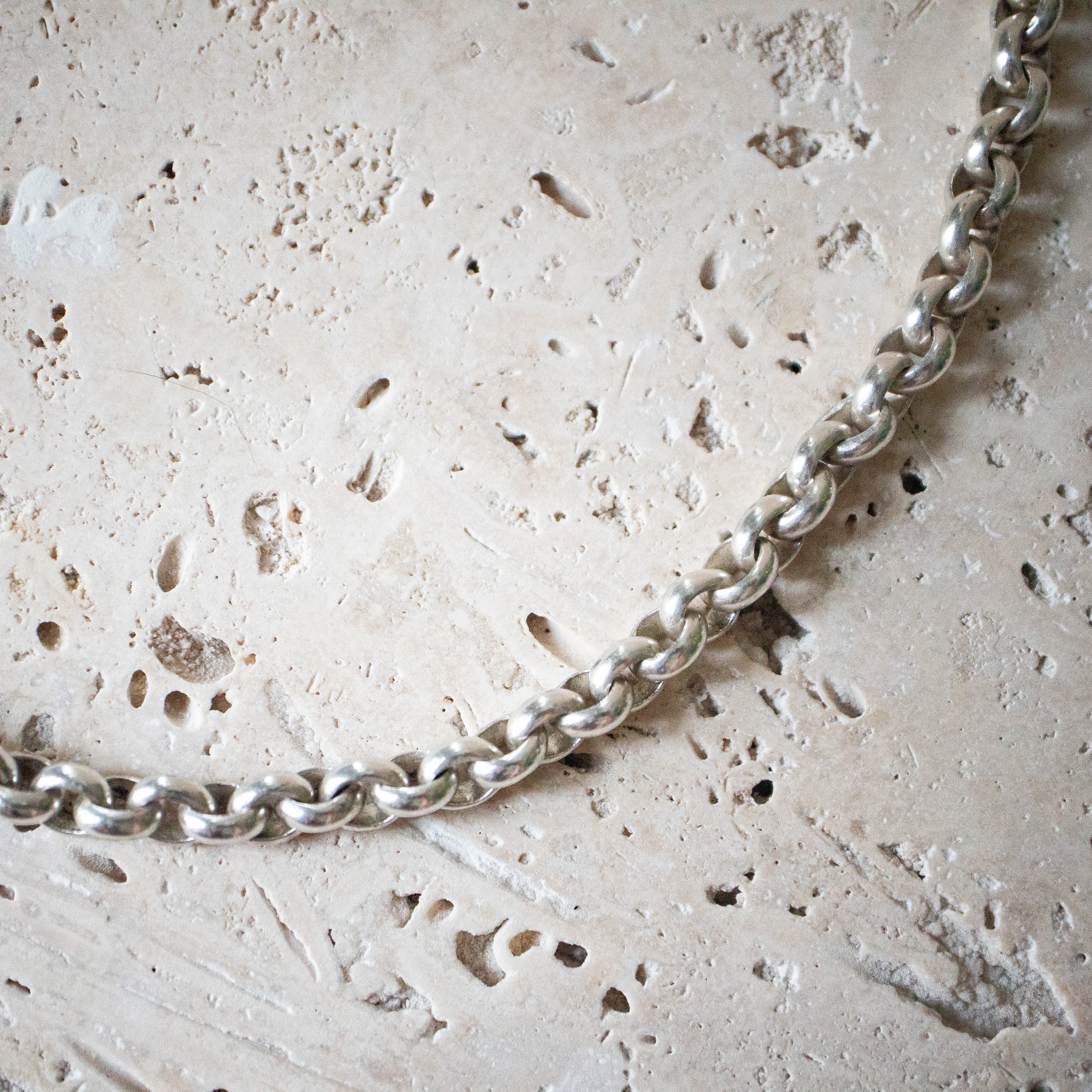 Dicke Handgemachte Gliederkette aus 925 Sterling Silber - Nooe UG