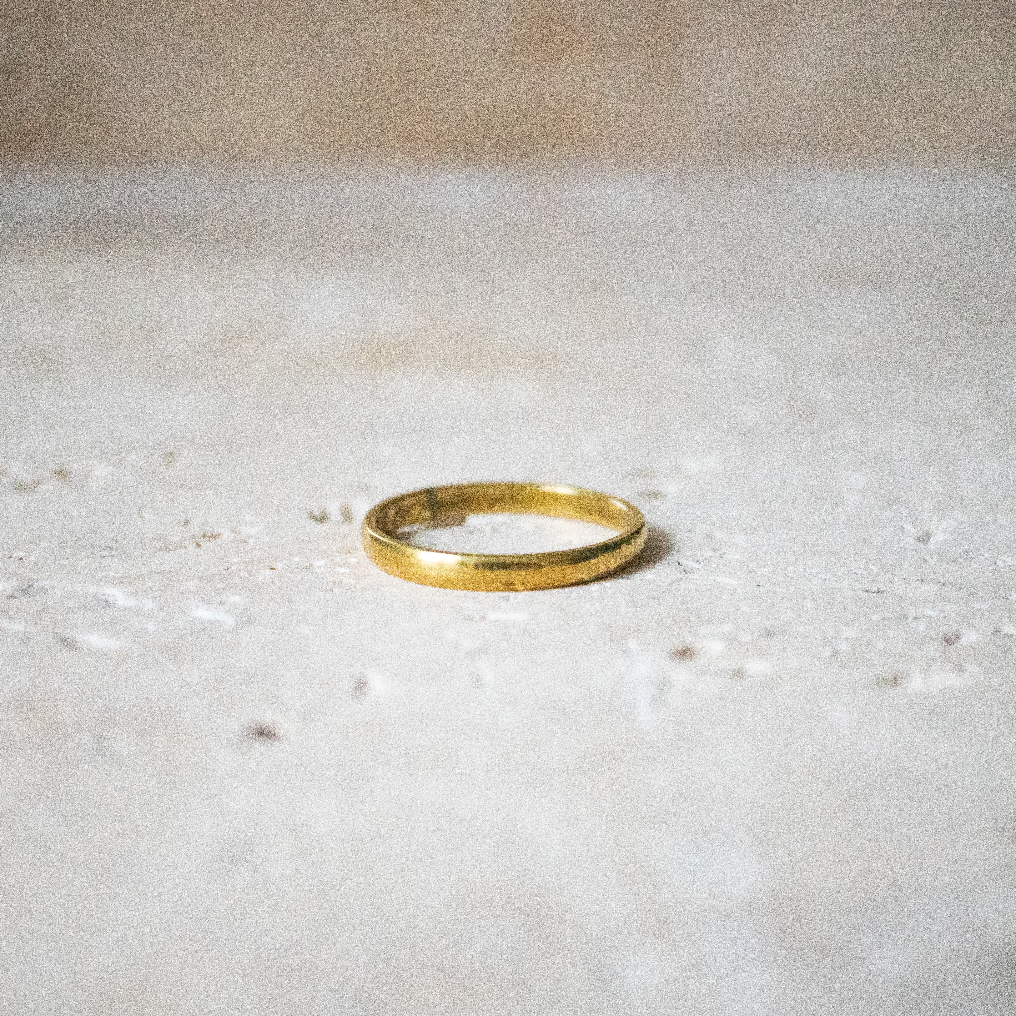 Simpler Ring Messing gold Ehering handgemacht - Nooe UG