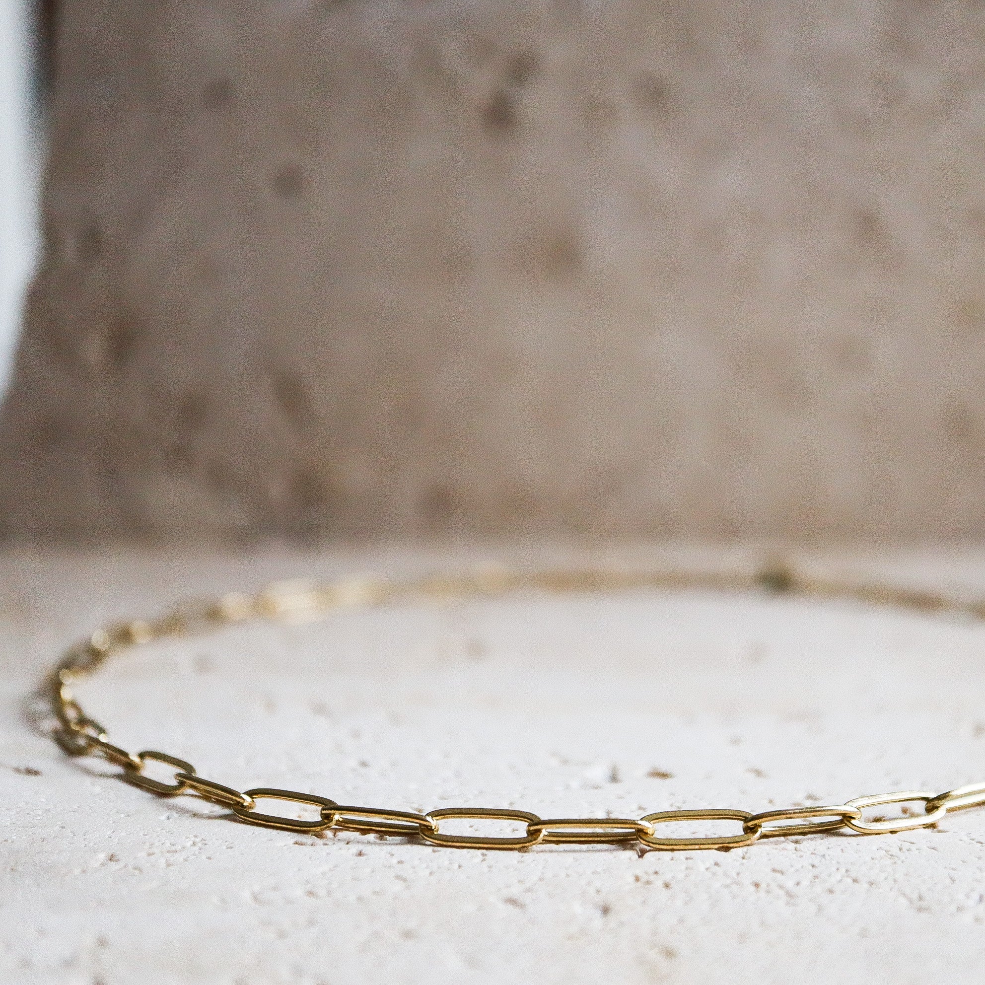 Paperclip Gliederkette gold/ Vergoldete Kette aus Edelstahl - Nooe UG