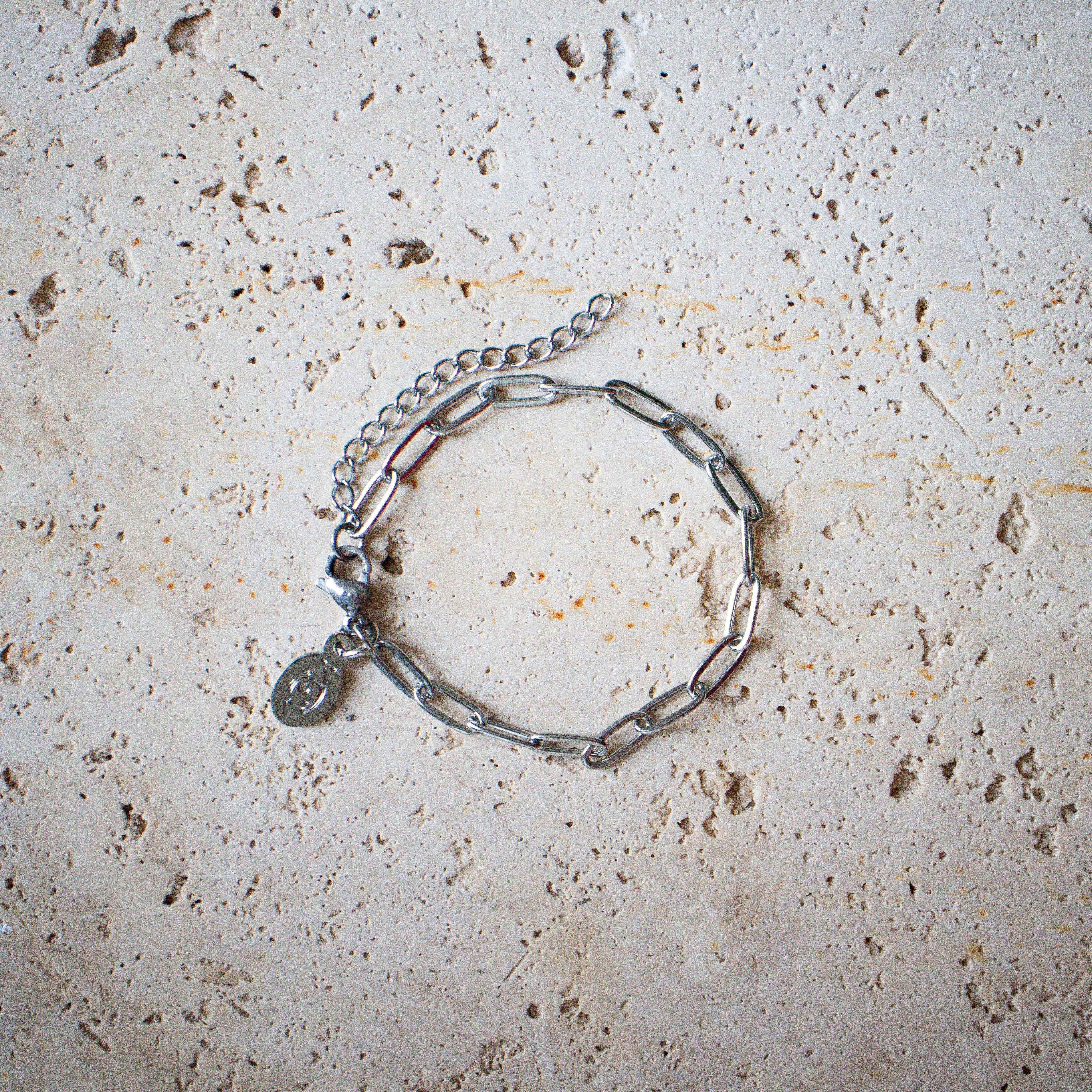 Paperclip Armband aus Edelstahl, silber - Nooe UG