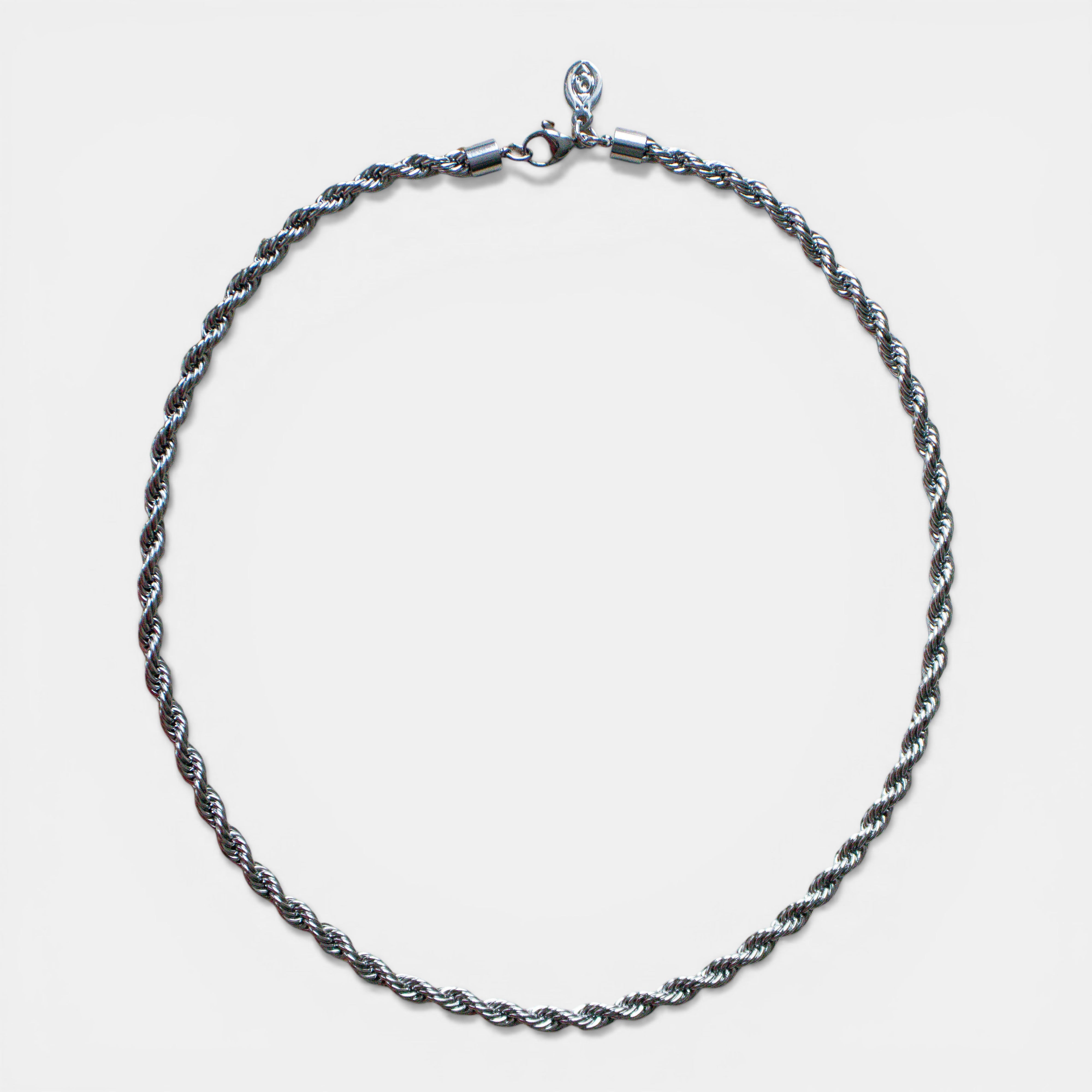 Handgefertigte breite Edelstahl Seil-Kette in Silber – Zeitloser Look - Nooe UG