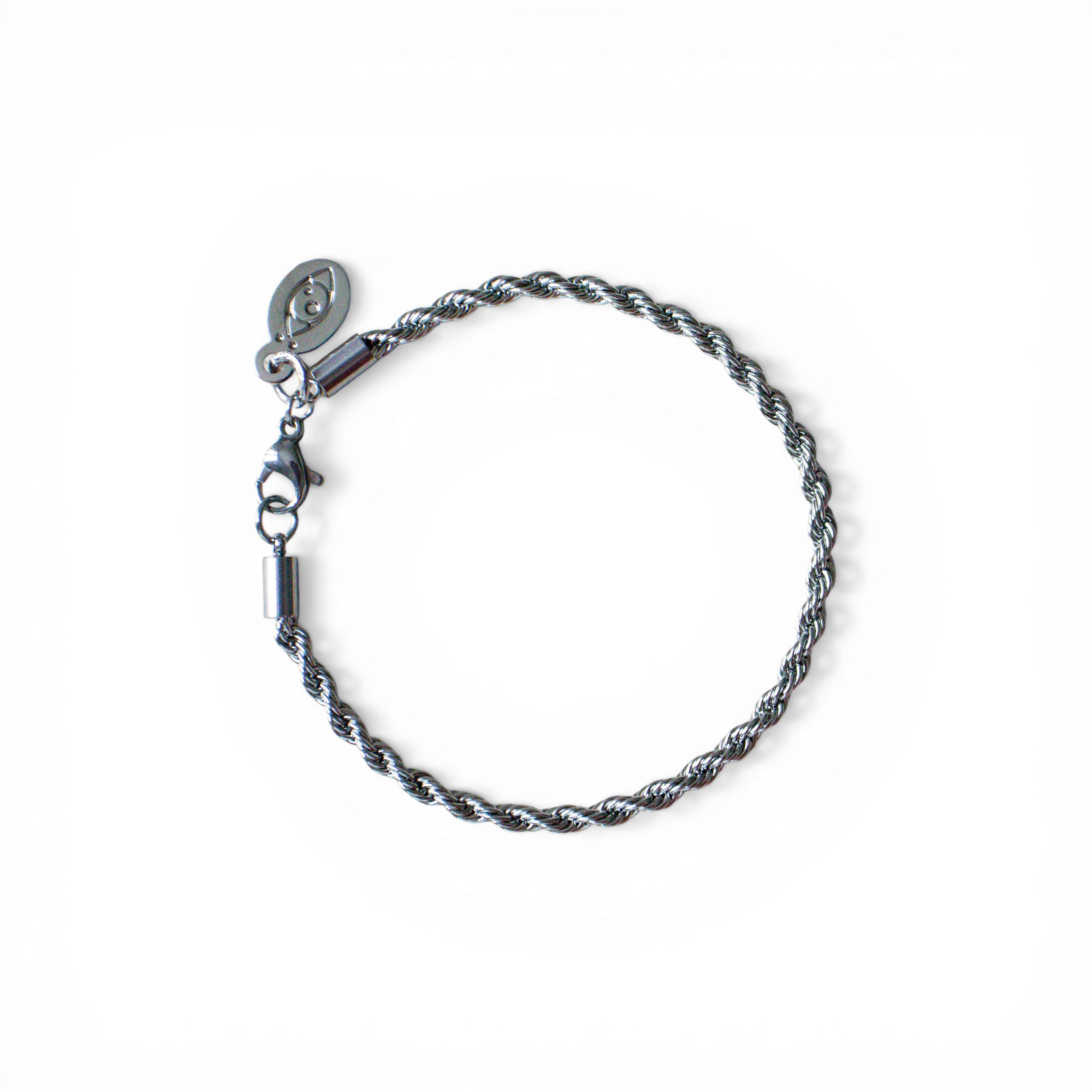 Zartes Seil-Armband aus Edelstahl, silber - Nooe UG