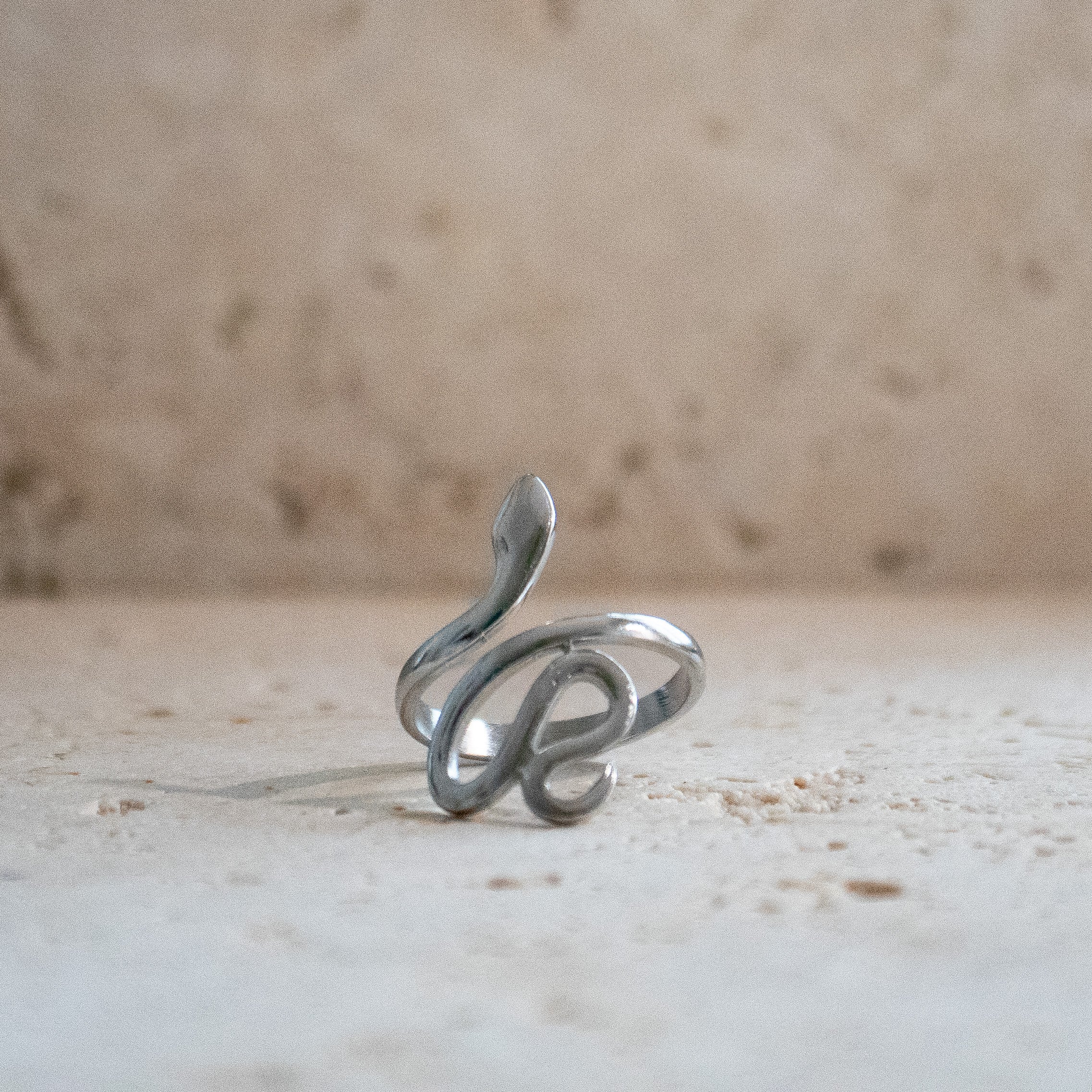Ring snake silver handmade