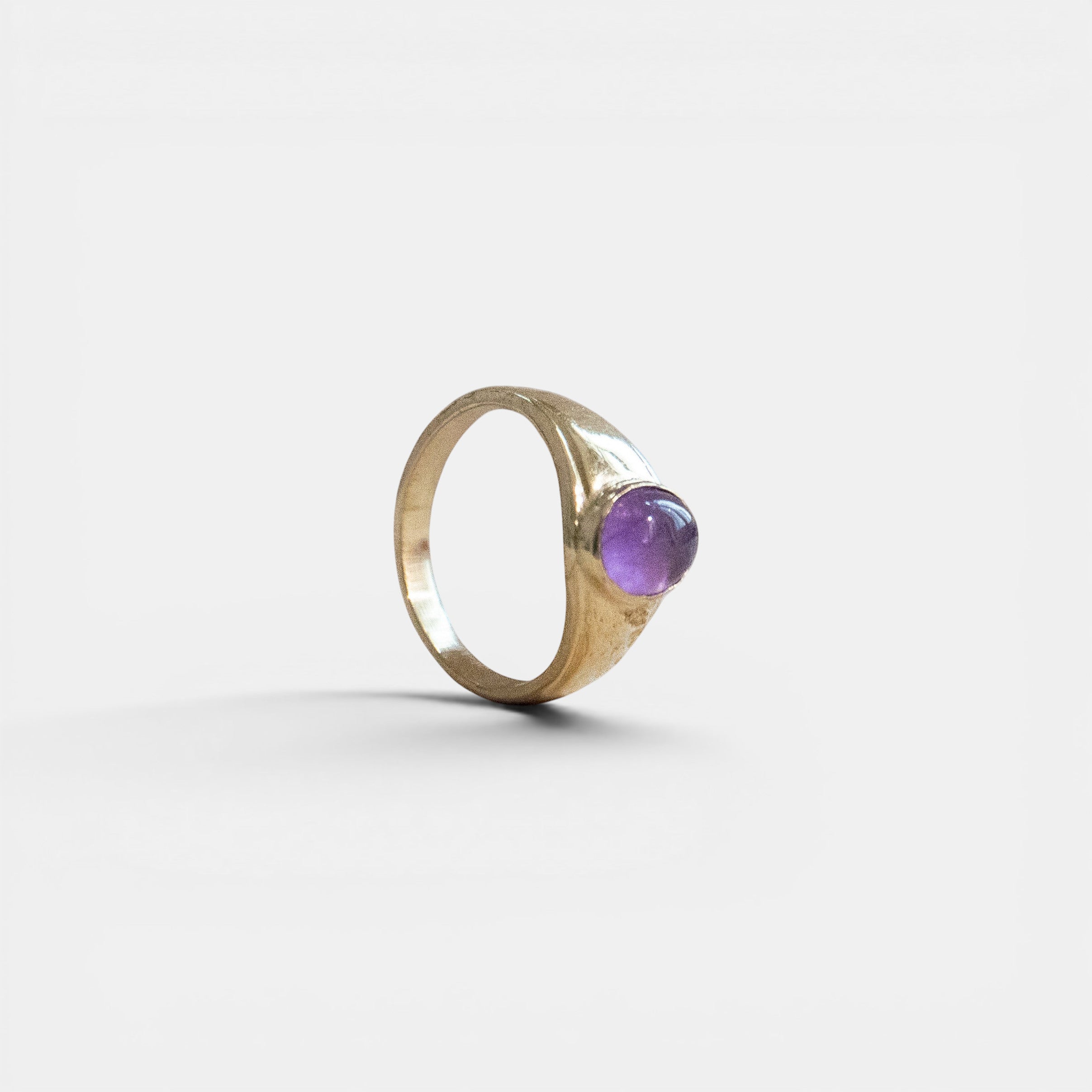 Siegelring mit ovalem Amethyst gold handgemacht - Nooe UG