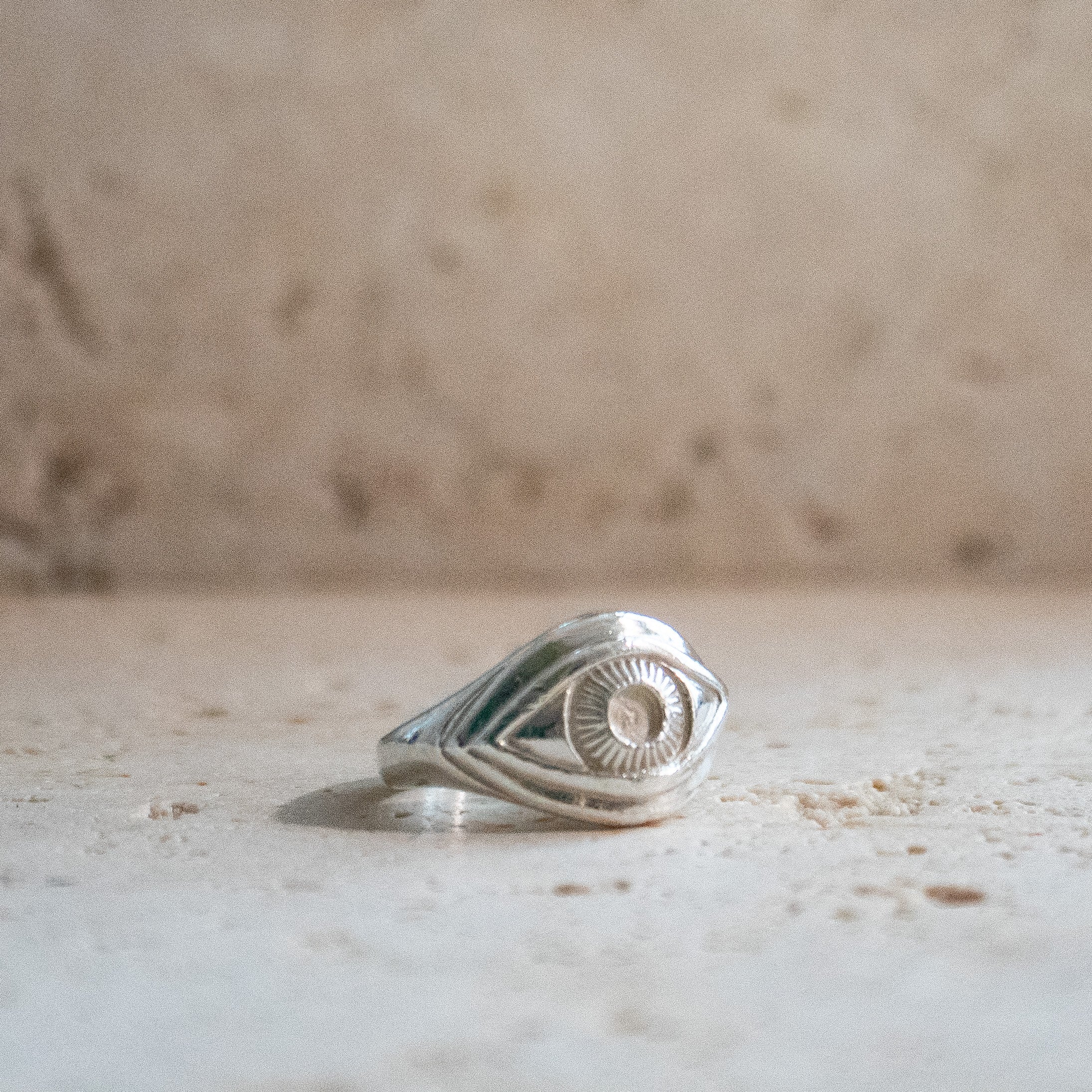 Talisman evil eye protection eye ring made of 925 sterling silver