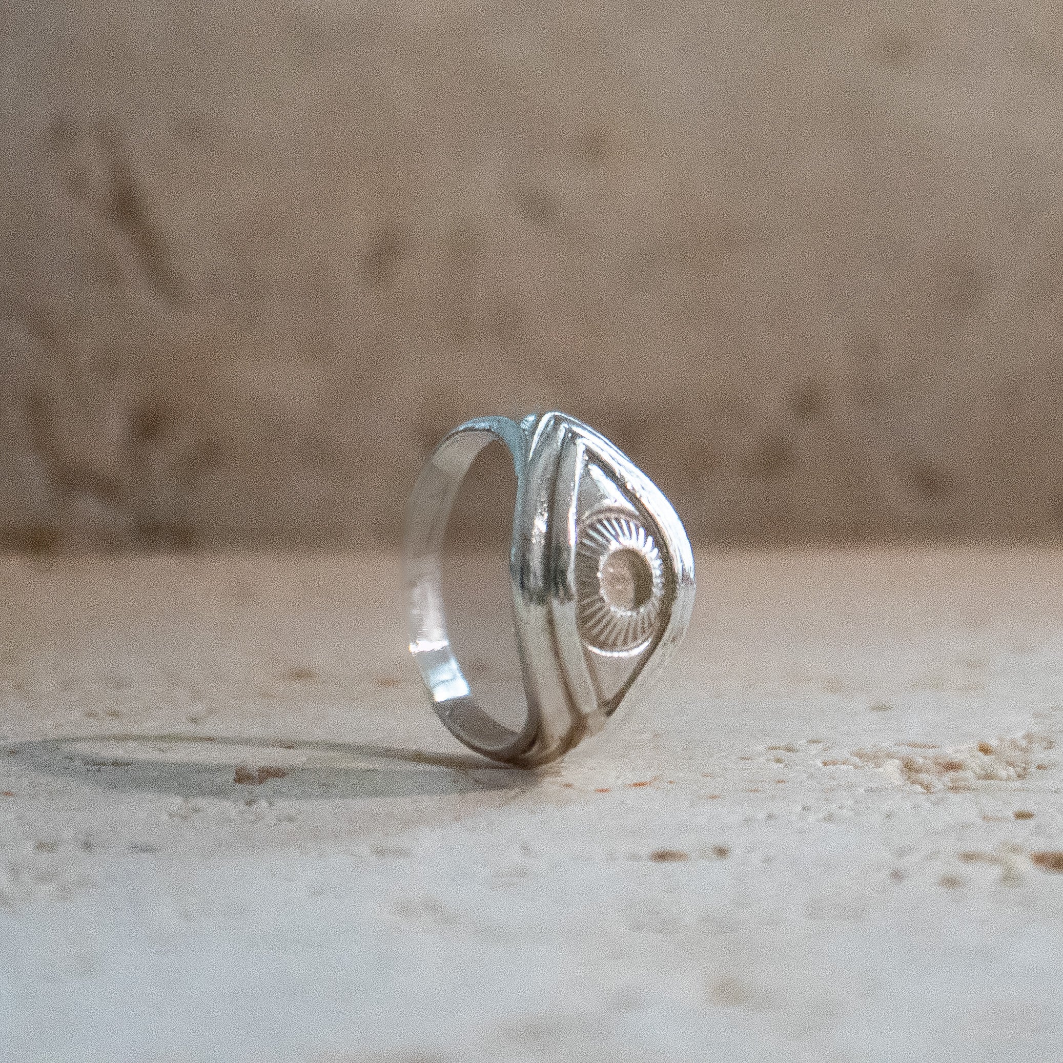 Talisman evil eye protection eye ring made of 925 sterling silver