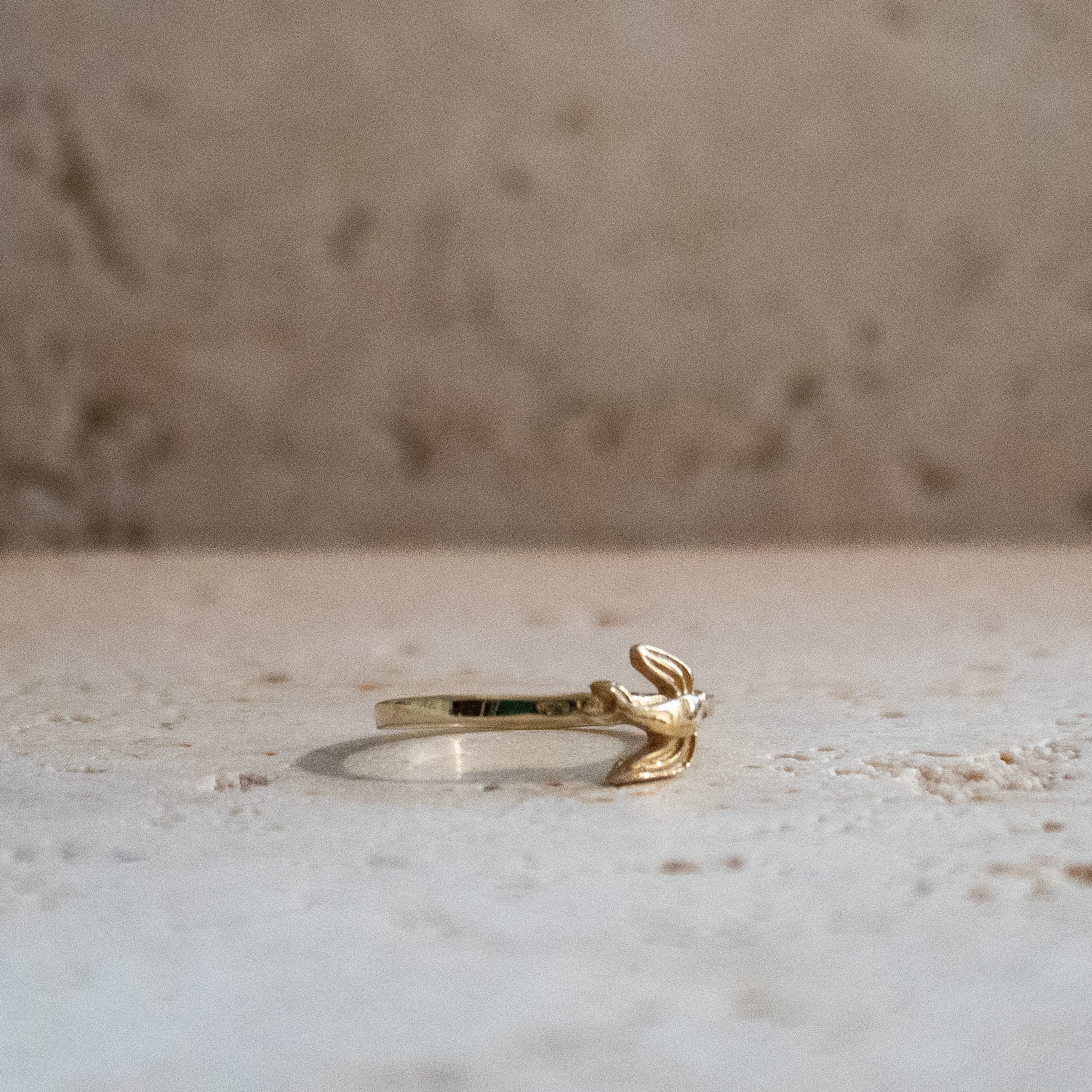 Ring Vogel Schwalbe Frieden gold handgemacht - Nooe UG
