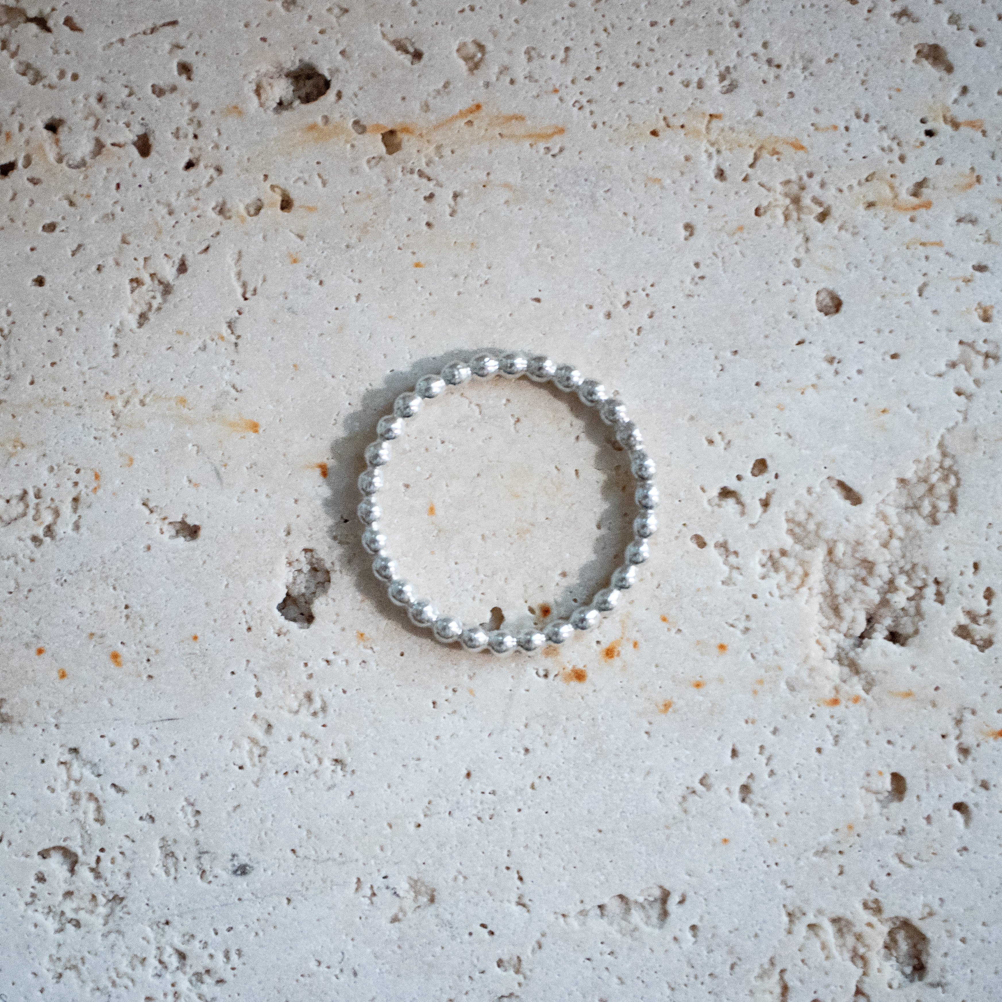 Kugelring aus 925 Sterling Silber - Stapelring aus Kugeln handgemacht