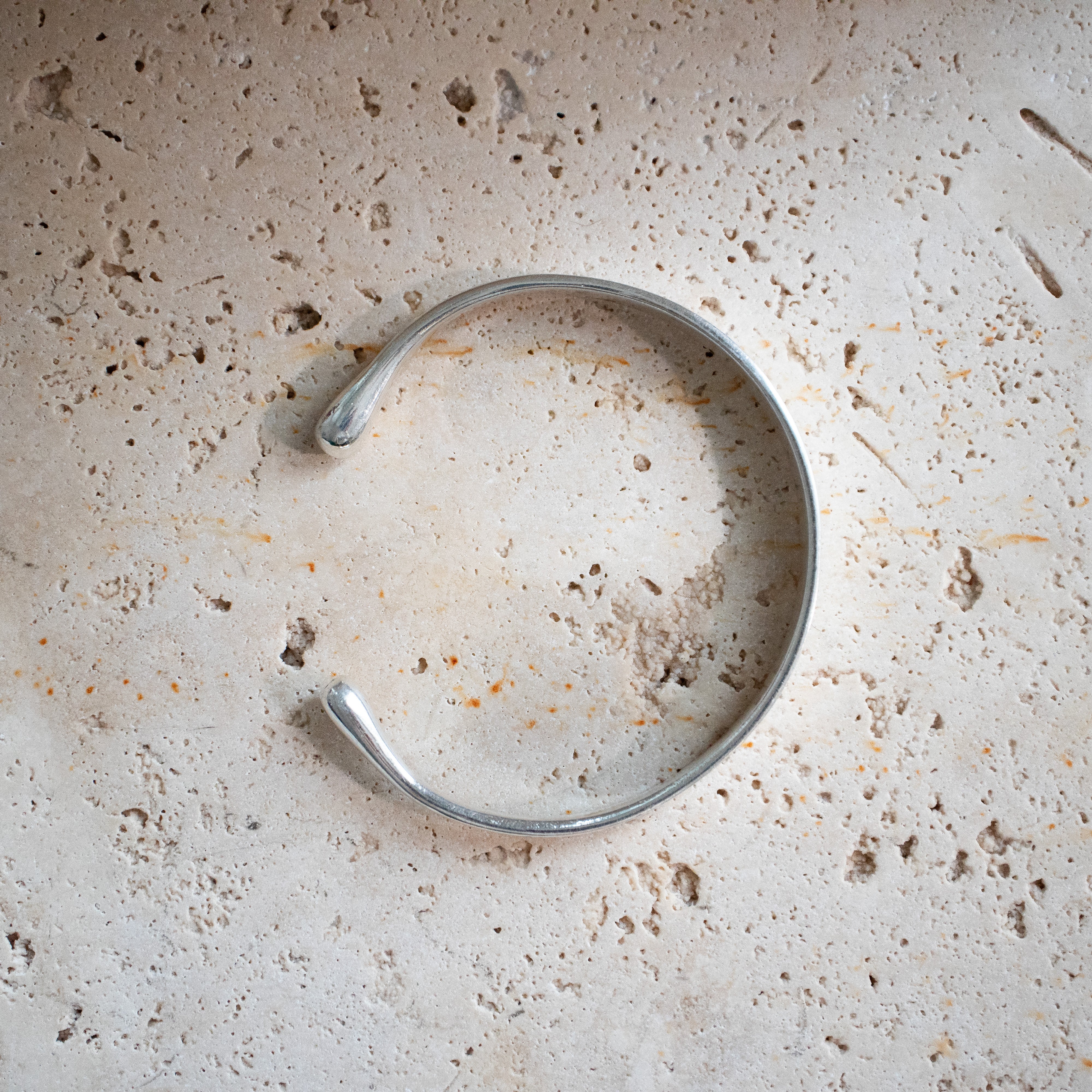 Wide bangle 925 sterling silver adjustable arm cuff