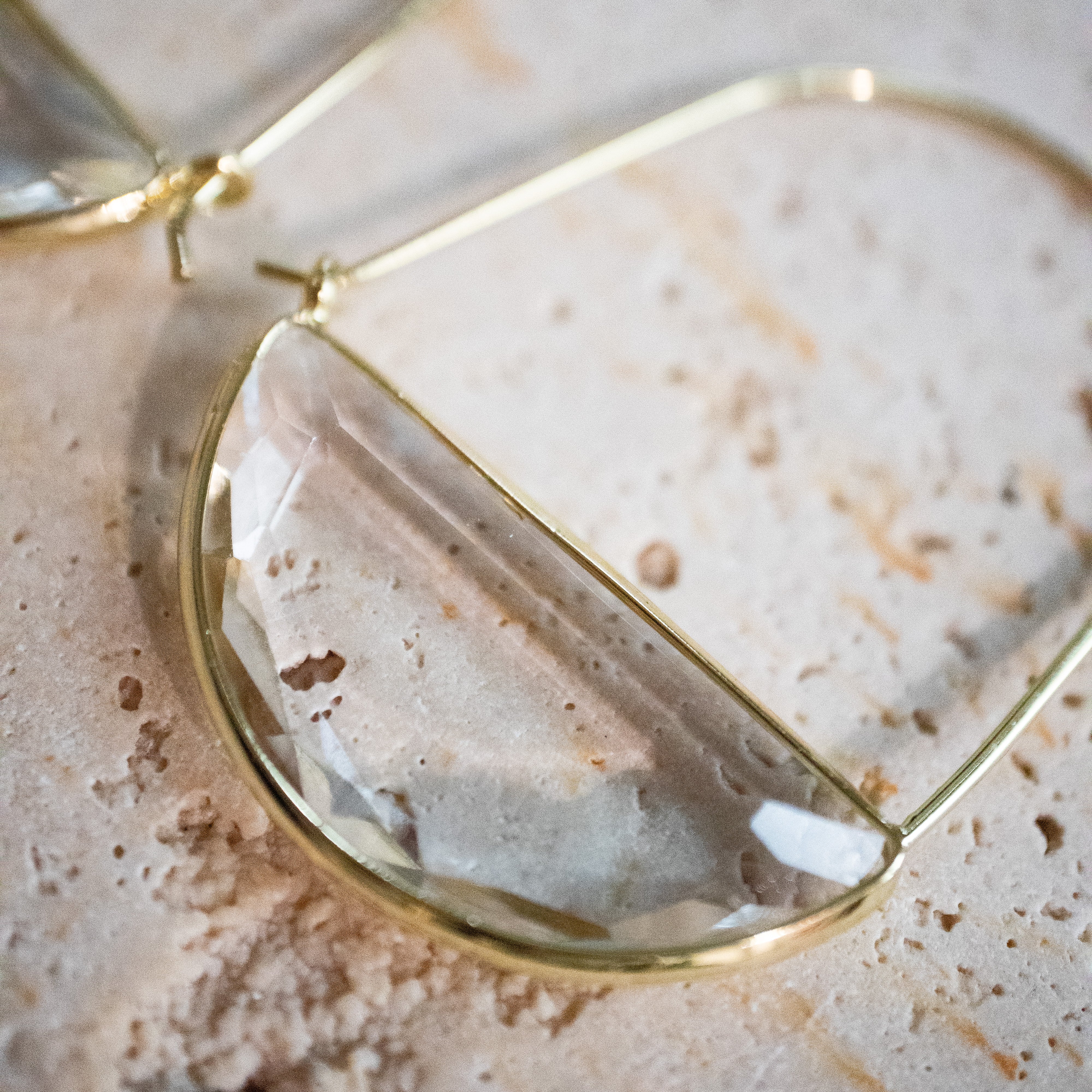 Kristall Ohrringe vergoldet handgemacht boho - Nooe UG