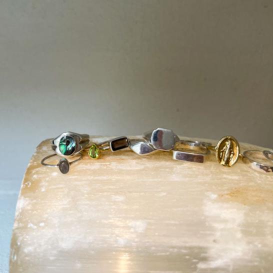 Kleiner Siegelring aus 925 Sterling Silber eckig handgemacht - Nooe UG