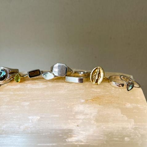 Siegelring aus 925 Sterling Silber eckig handgemacht verziert - Nooe UG