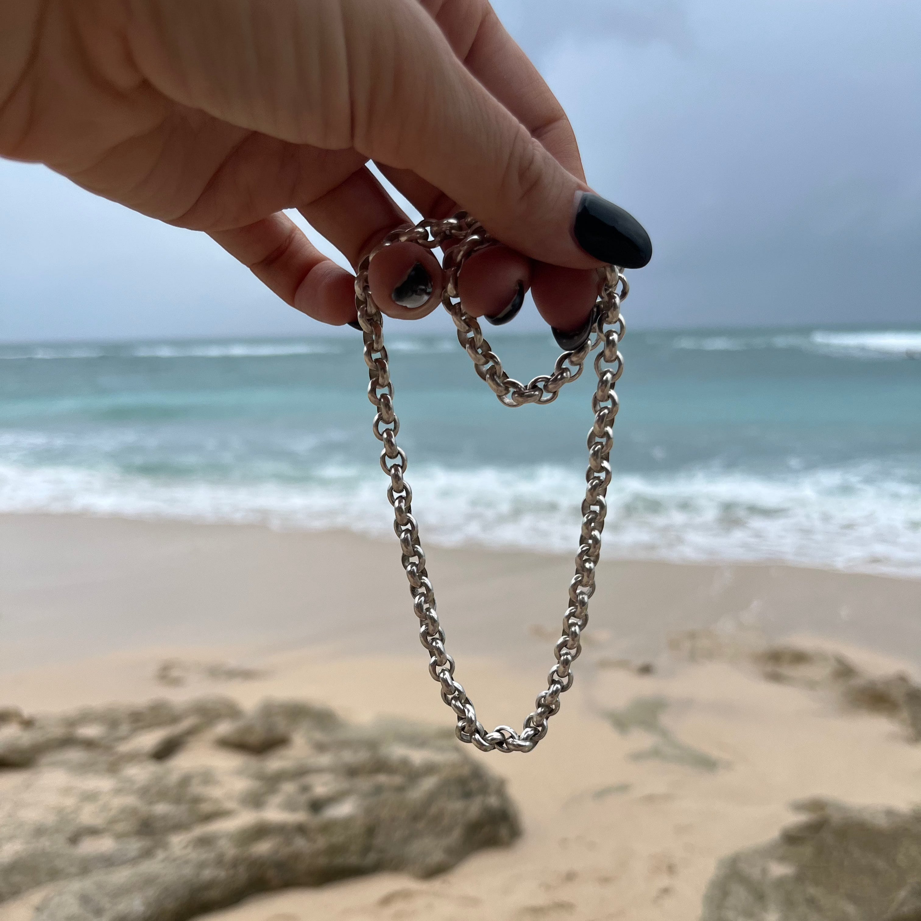 Dicke Handgemachte Gliederkette aus 925 Sterling Silber - Nooe UG