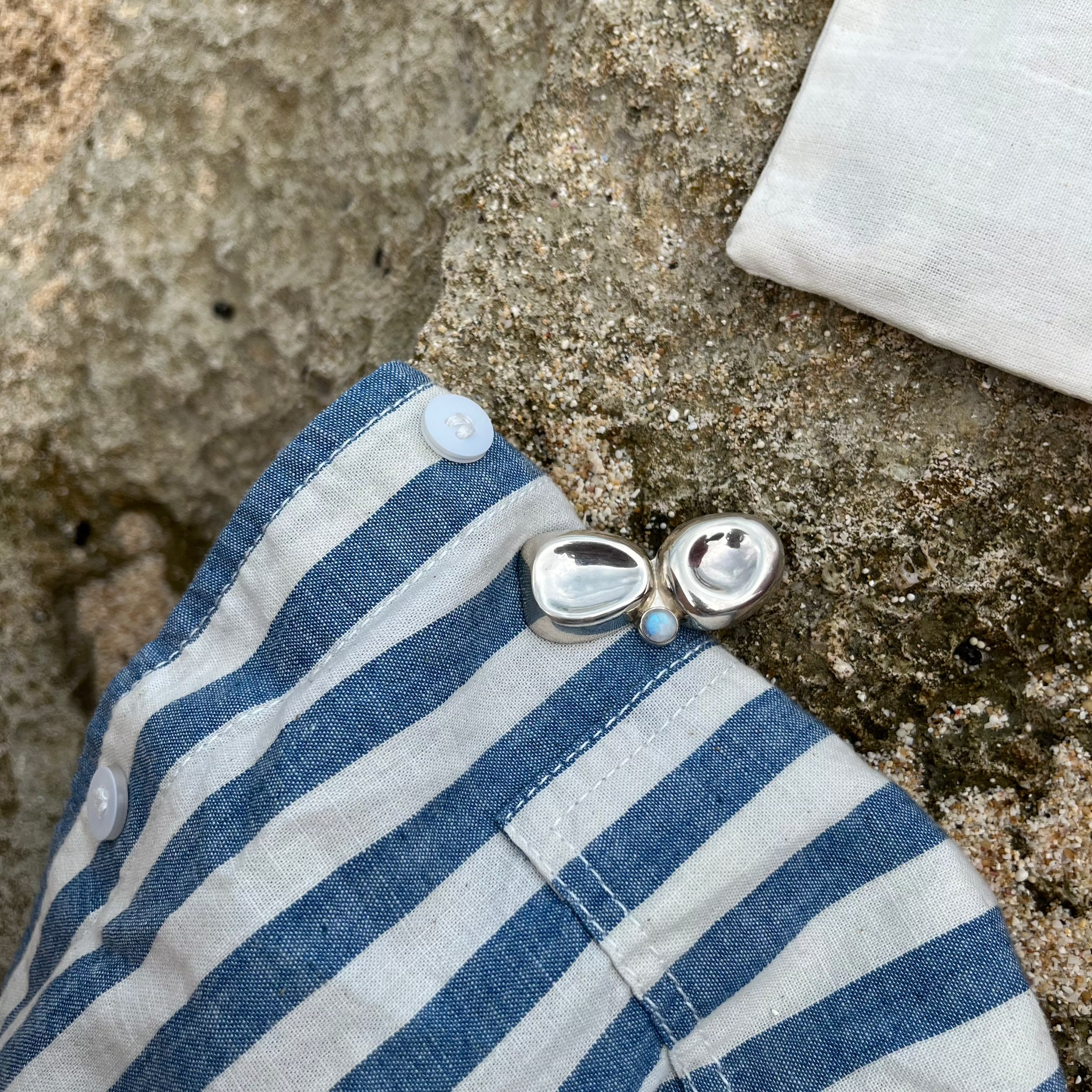 2025 Bali Große Chunky Ohrringe aus 925 Sterling Silber mit Regenbogen Mondstein - Nooe UG