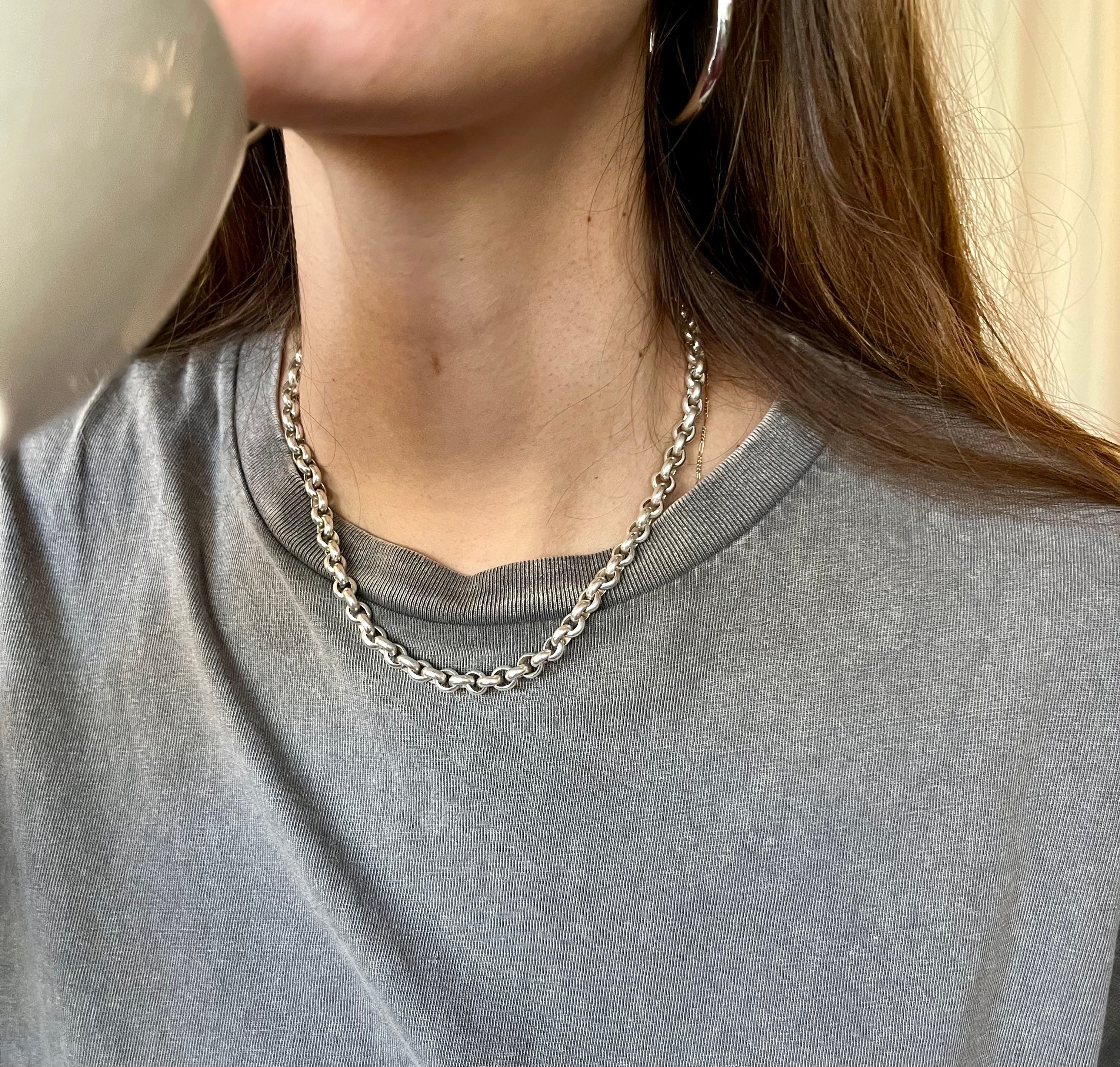 Dicke Handgemachte Gliederkette aus 925 Sterling Silber - Nooe UG