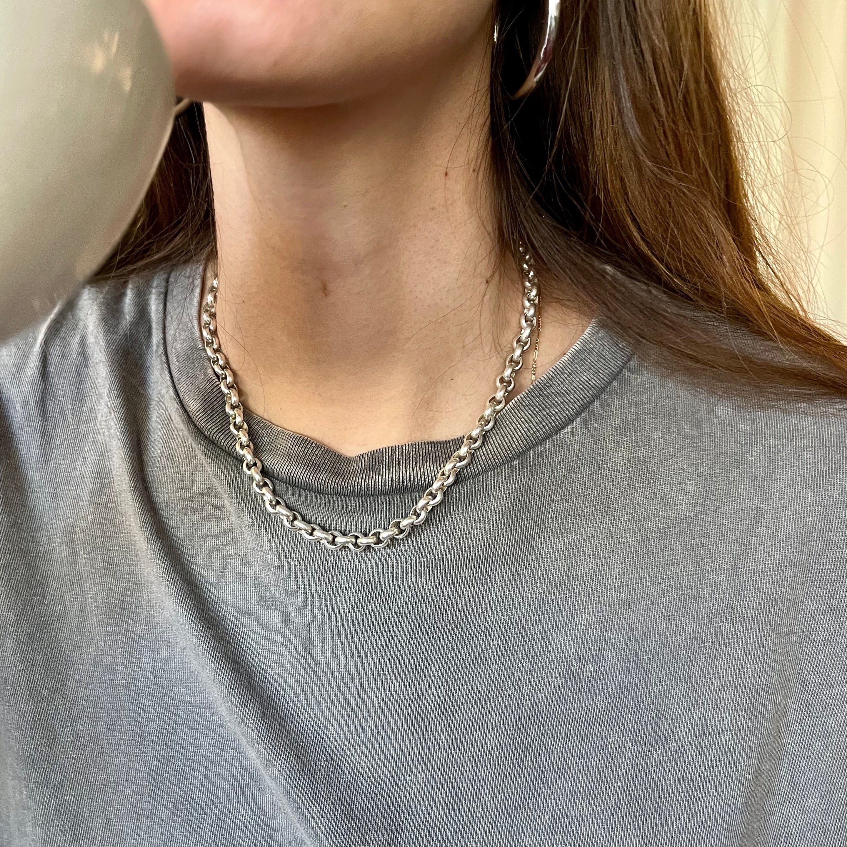 Dicke Handgemachte Gliederkette aus 925 Sterling Silber - Nooe UG