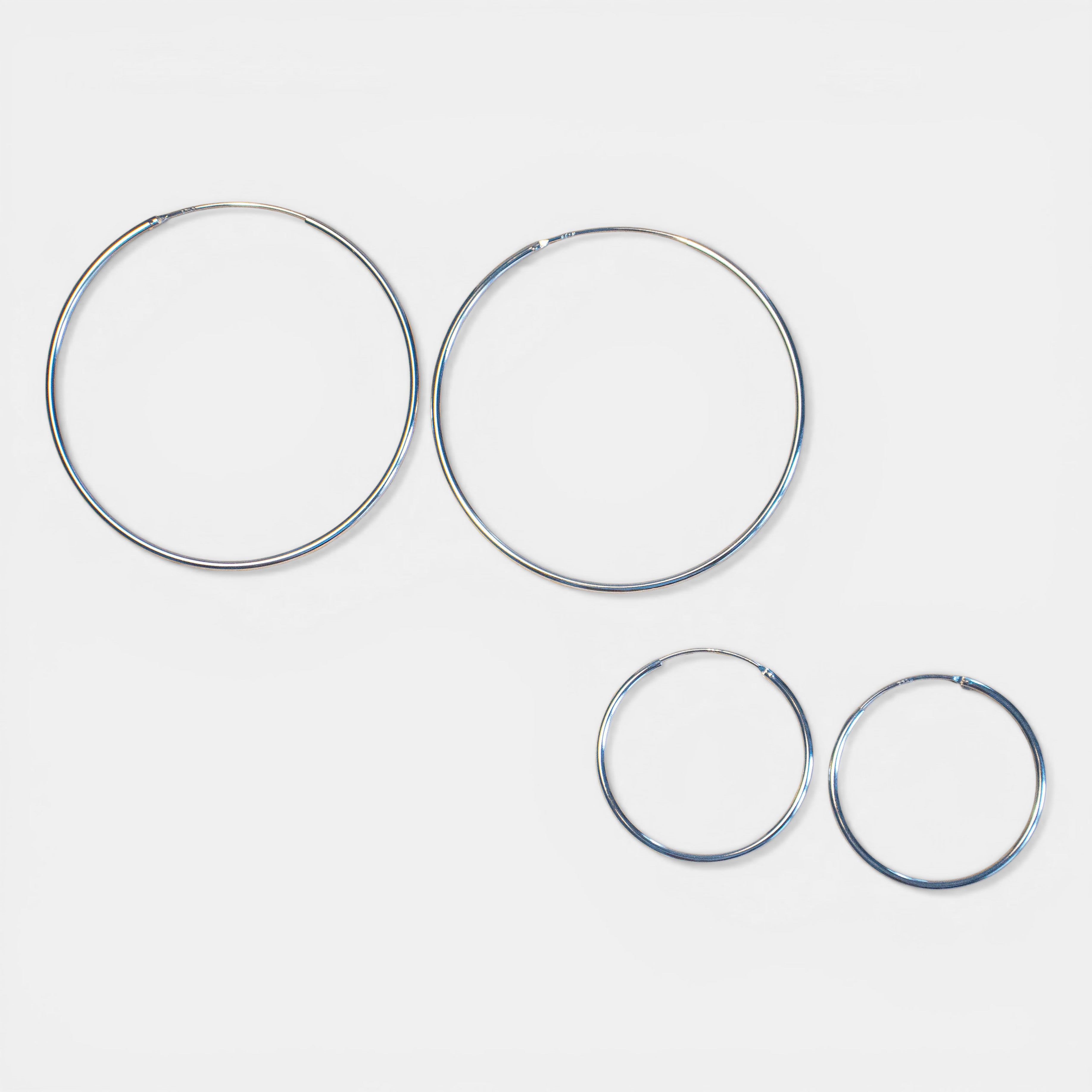 Simple Creolen aus 925 Sterling Silber - Nooe UG