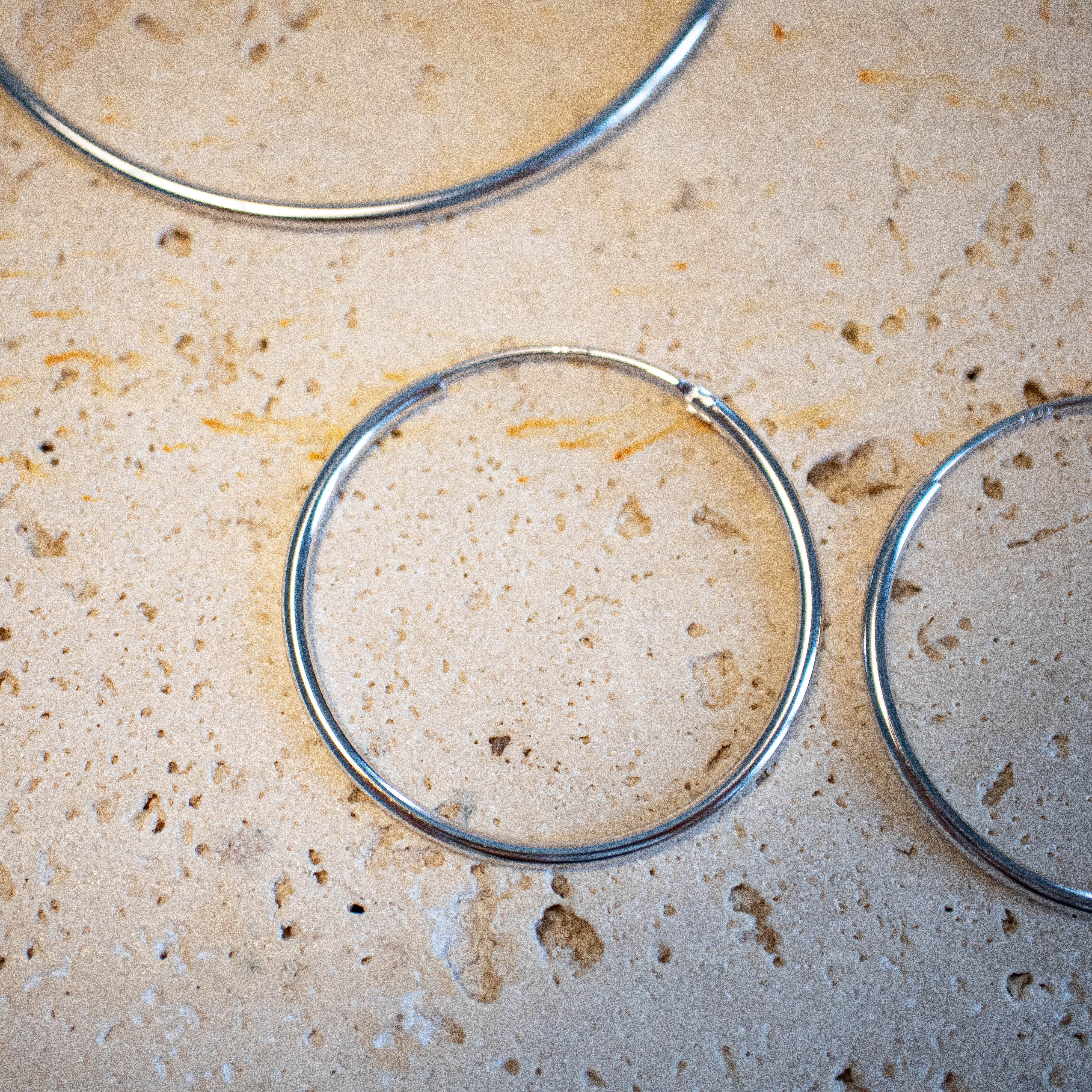 Simple Creolen aus 925 Sterling Silber - Nooe UG