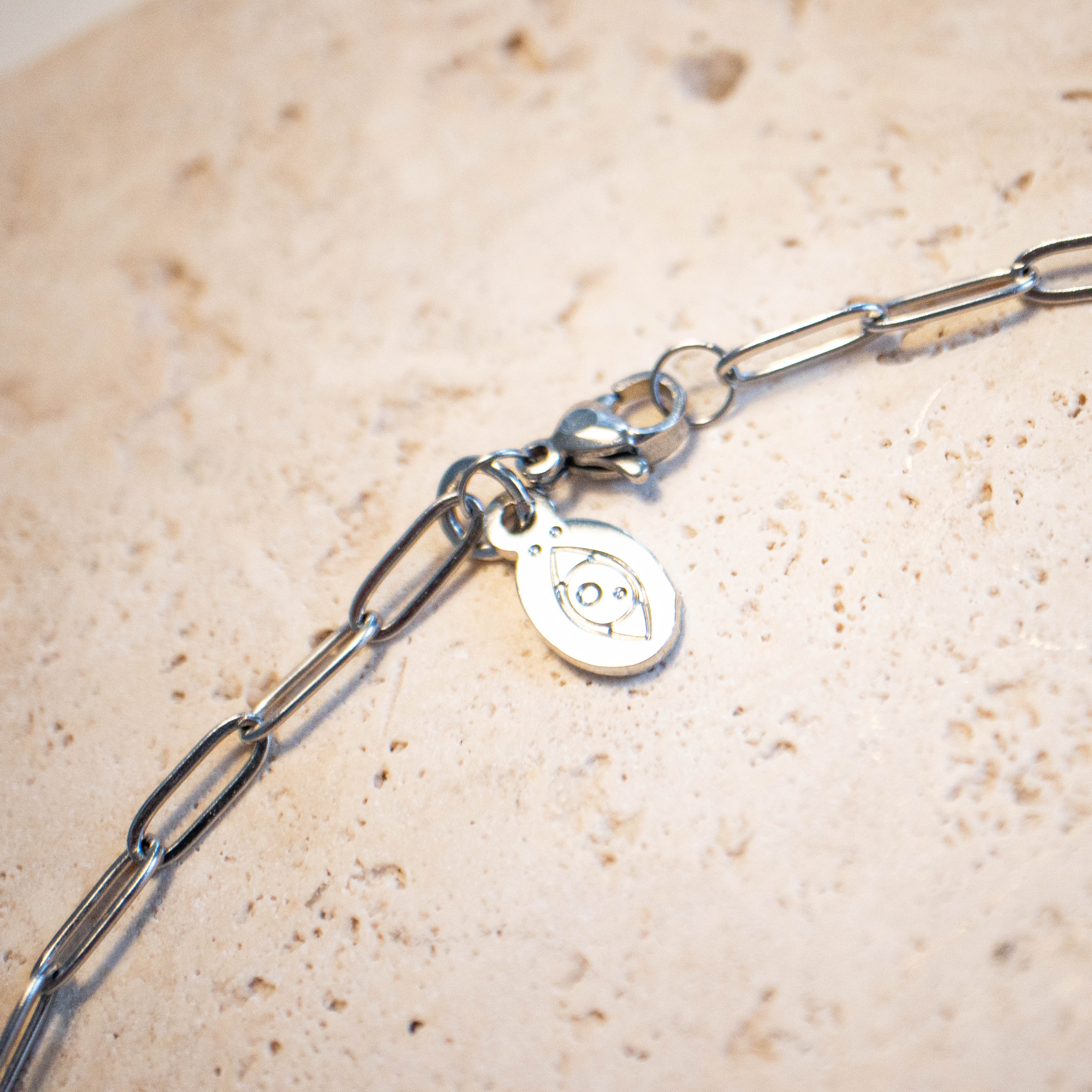 ++ Edelstahlkette asymmetrisch Gliederkette mit Perle - Nooe UG