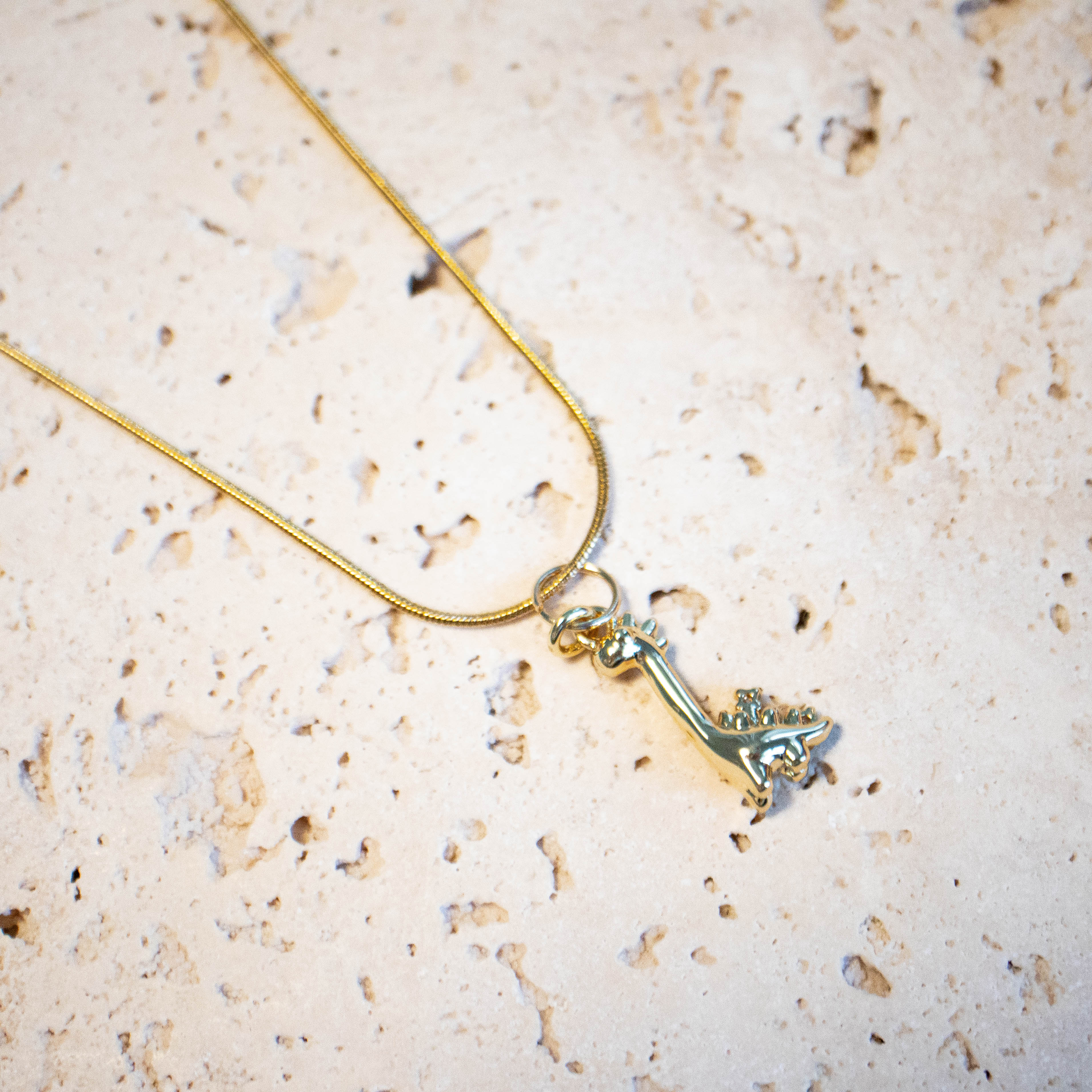 ready. Dinosaurier Kette Langhals vergoldet Edelstahl | Nooe Berlin - Nooe UG