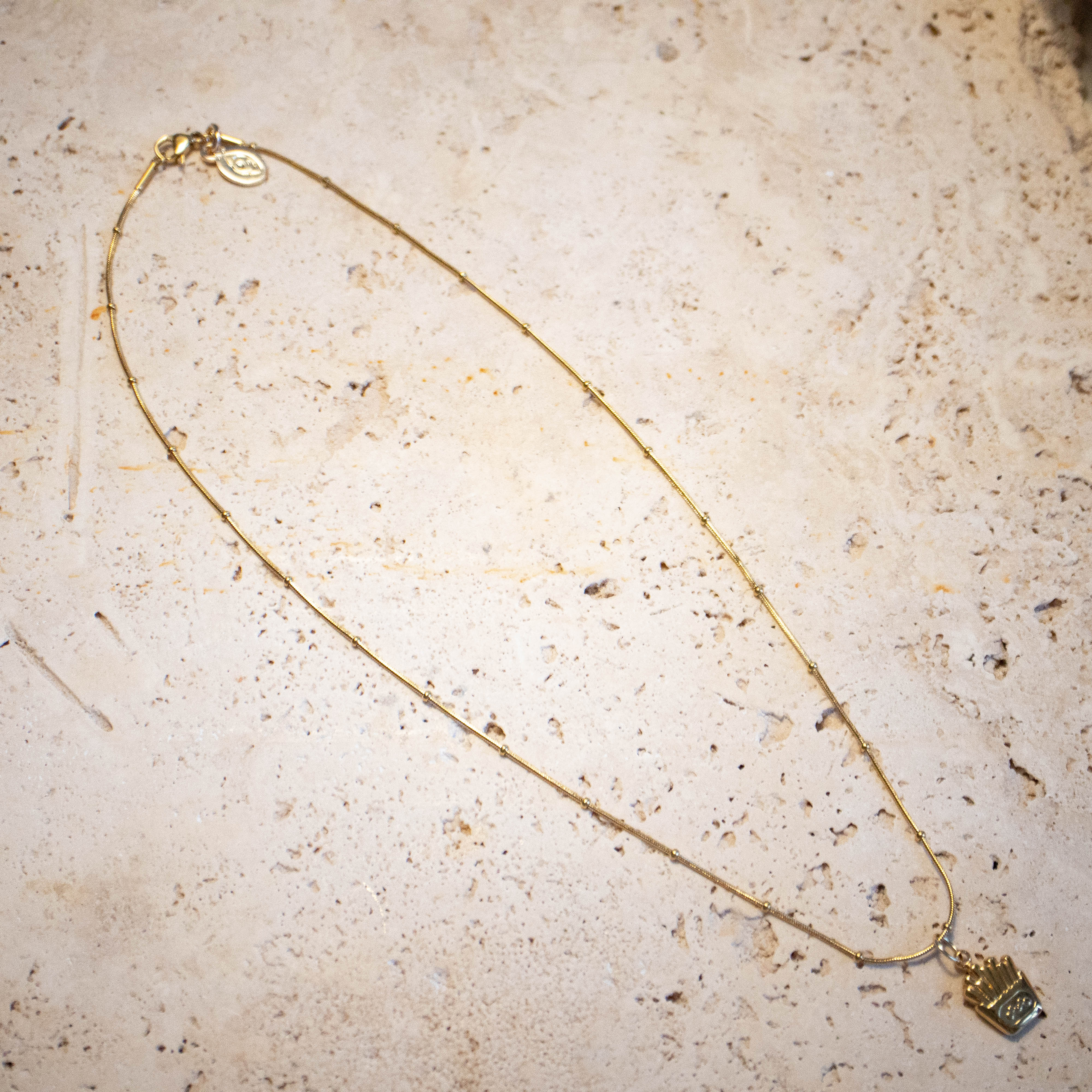 ++ Kette Fries Pommes vergoldet Edestahl - Nooe UG