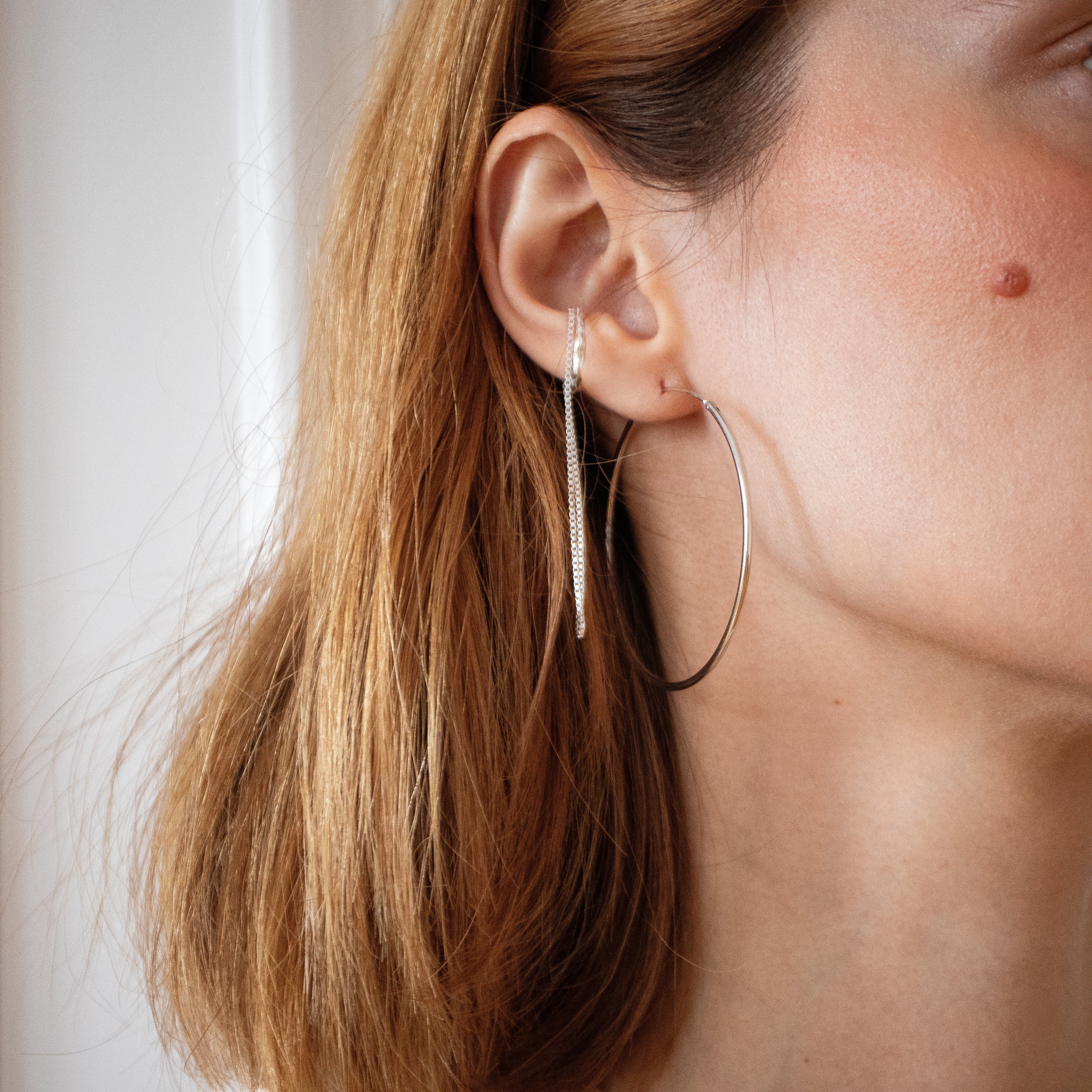 ++ Earcuff Sterling Silber mit Kette - Nooe UG