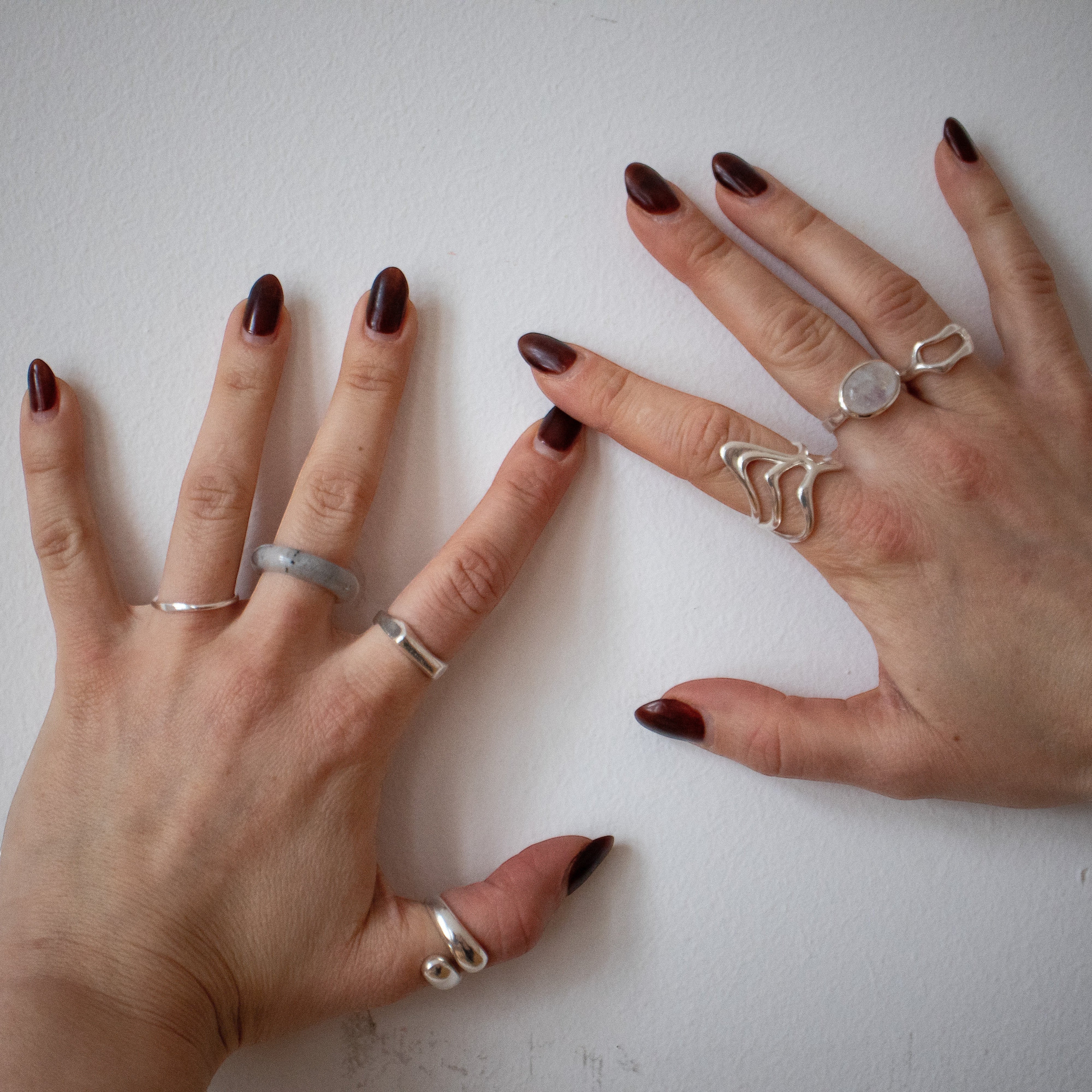 ready. Offener Chunky Ring aus massivem 925 Sterling Silber – größenverstellbar, handgemacht - Nooe UG