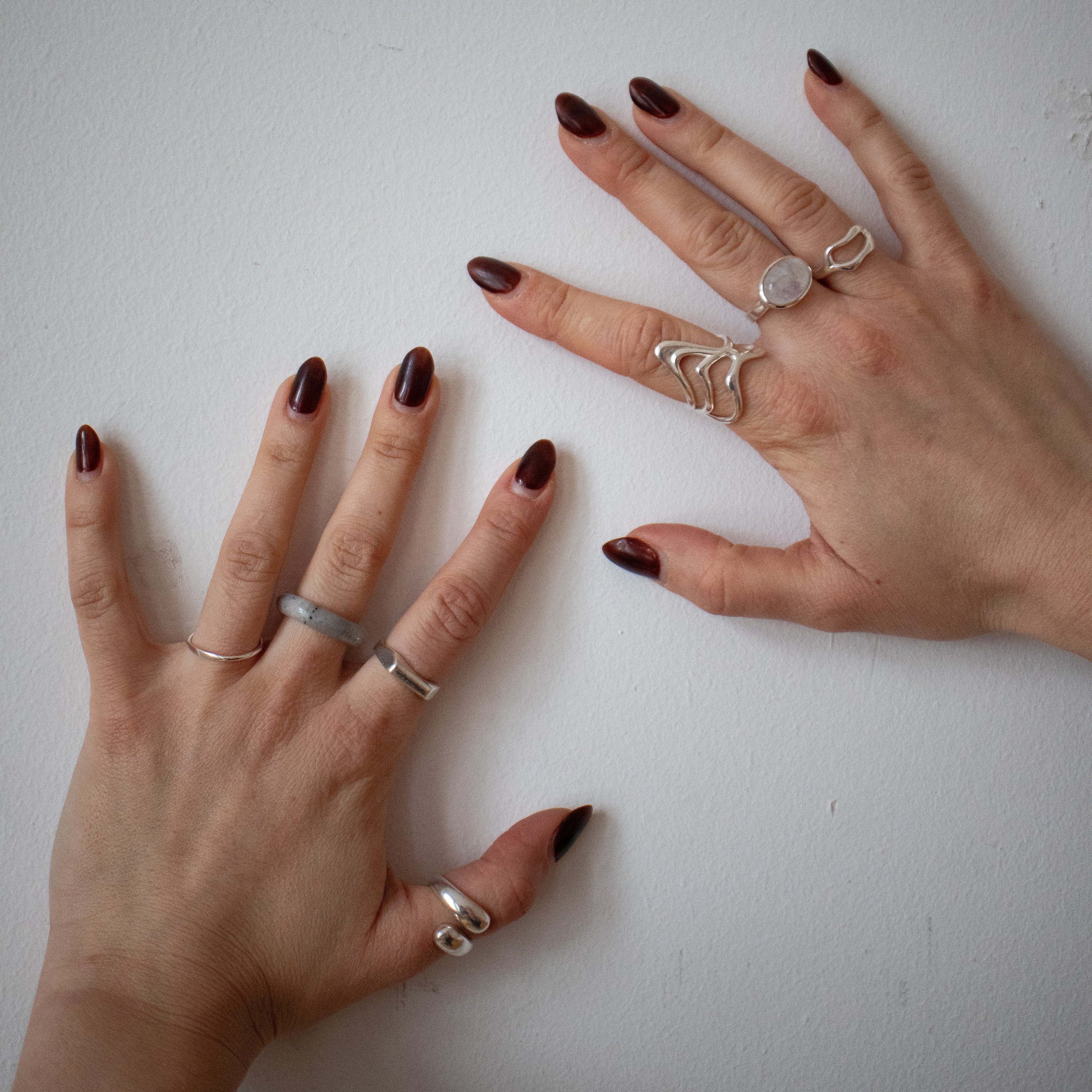 ++ Großer Mondstein Ring oval Silber - Nooe UG