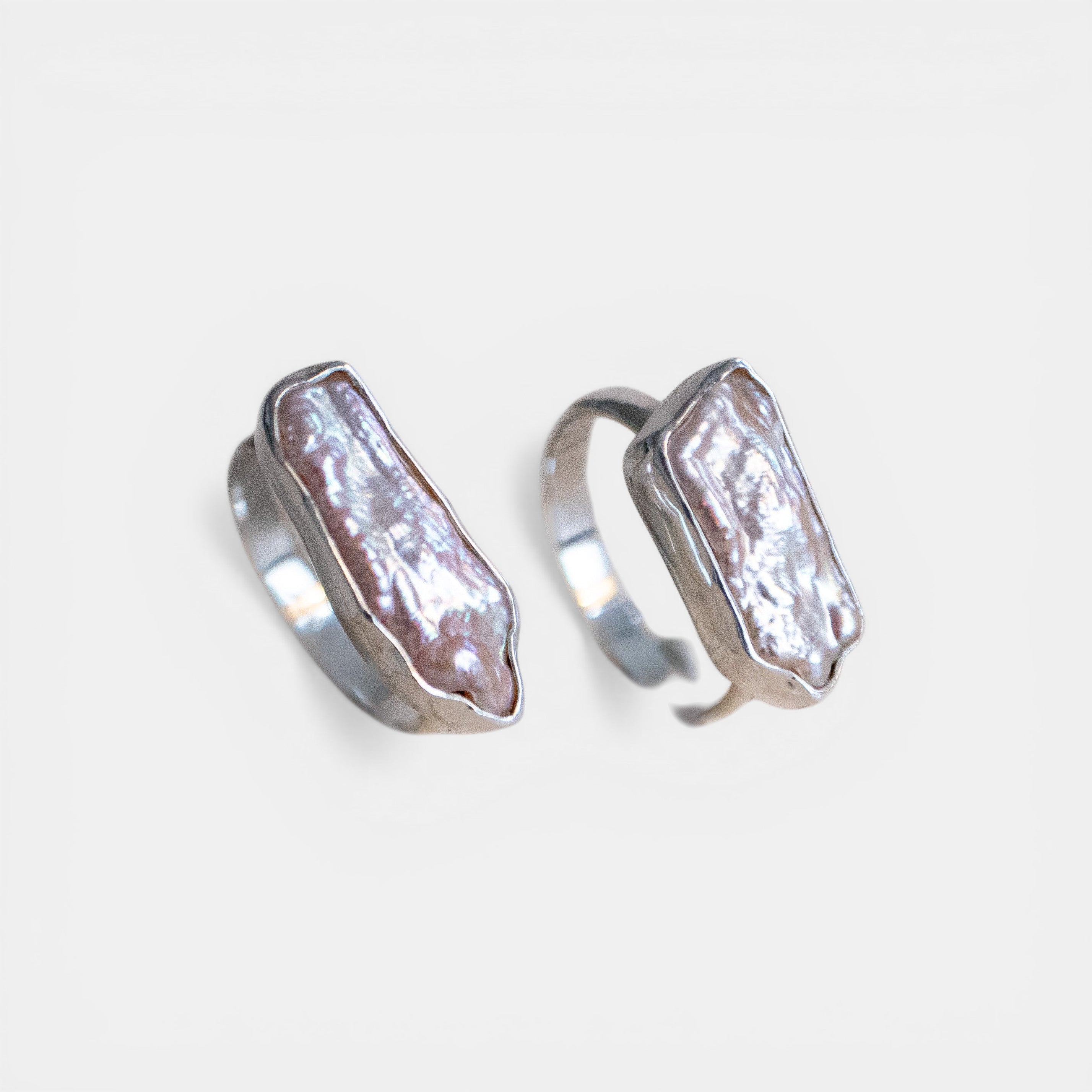 Zarter Statement-Ring aus 925 Sterling Silber mit rosa Süßwasserperle - Nooe UG