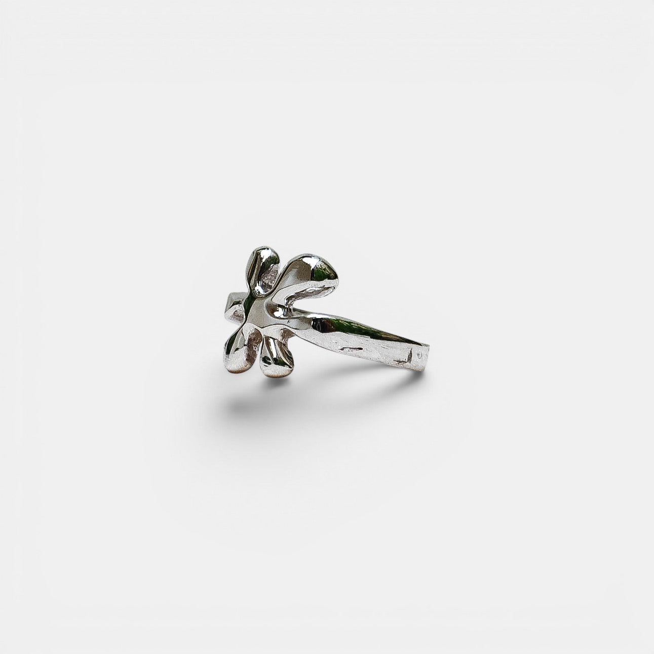 Tintenklecks Blumen Ring Silber | NOOE Berlin