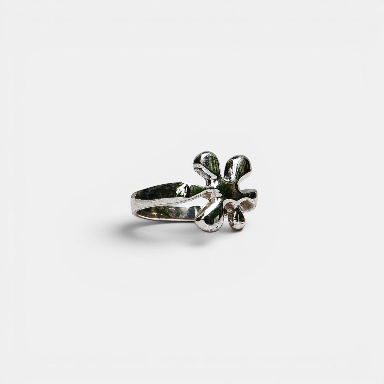Tintenklecks Blumen Ring Silber | NOOE Berlin