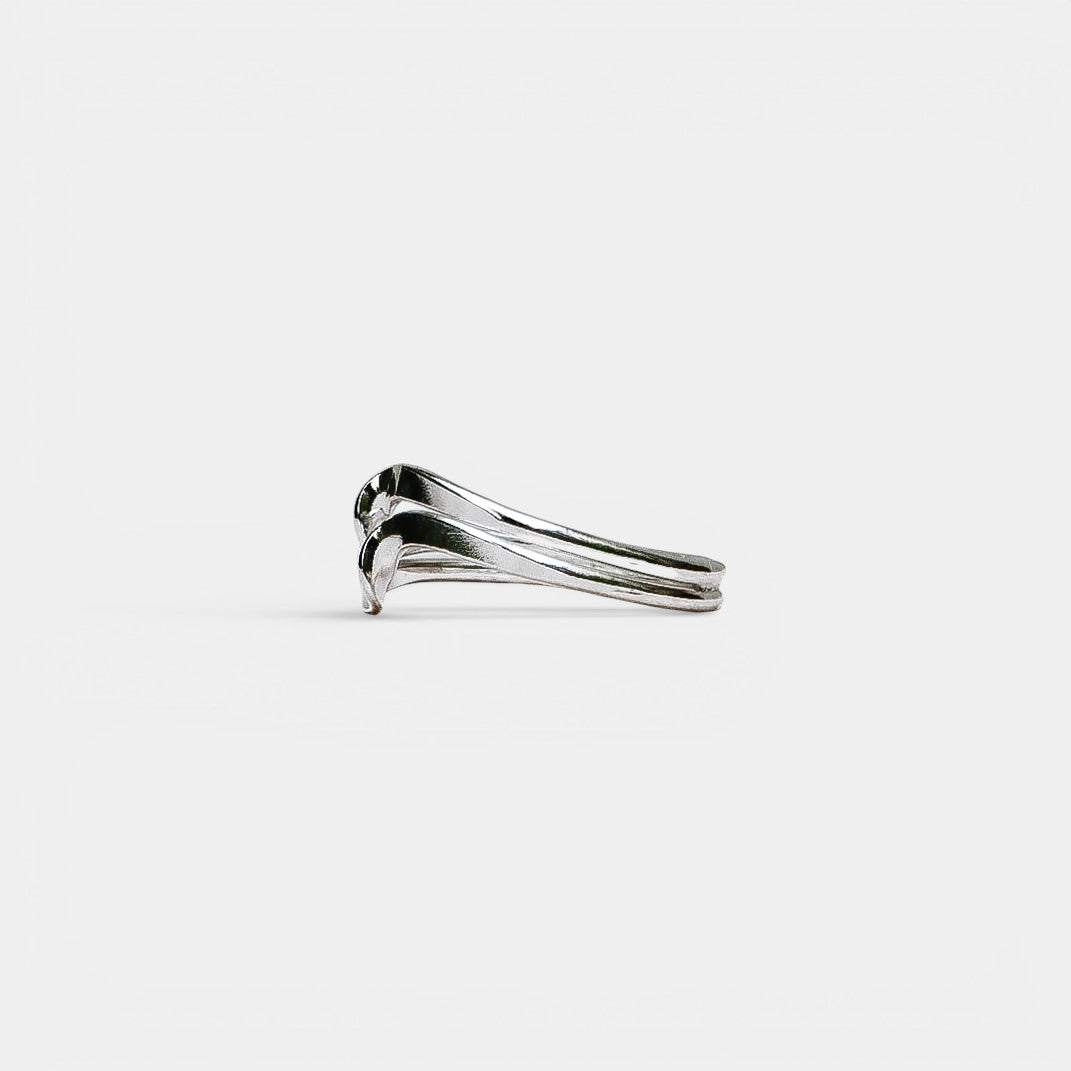 Welle Ring Doppelt – 925 Sterling Silber | NOOE Berlin