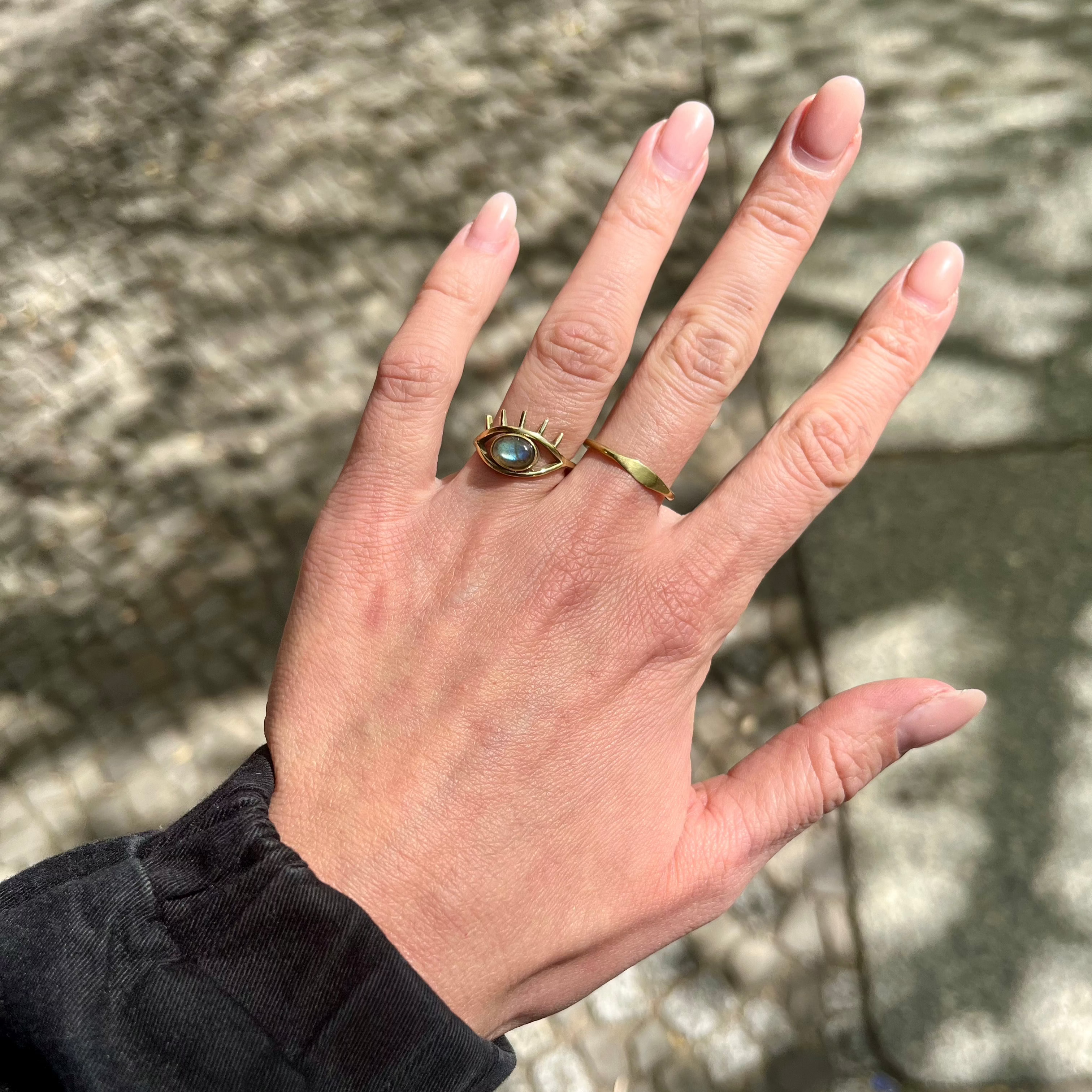 Fine small gold signet ring handmade