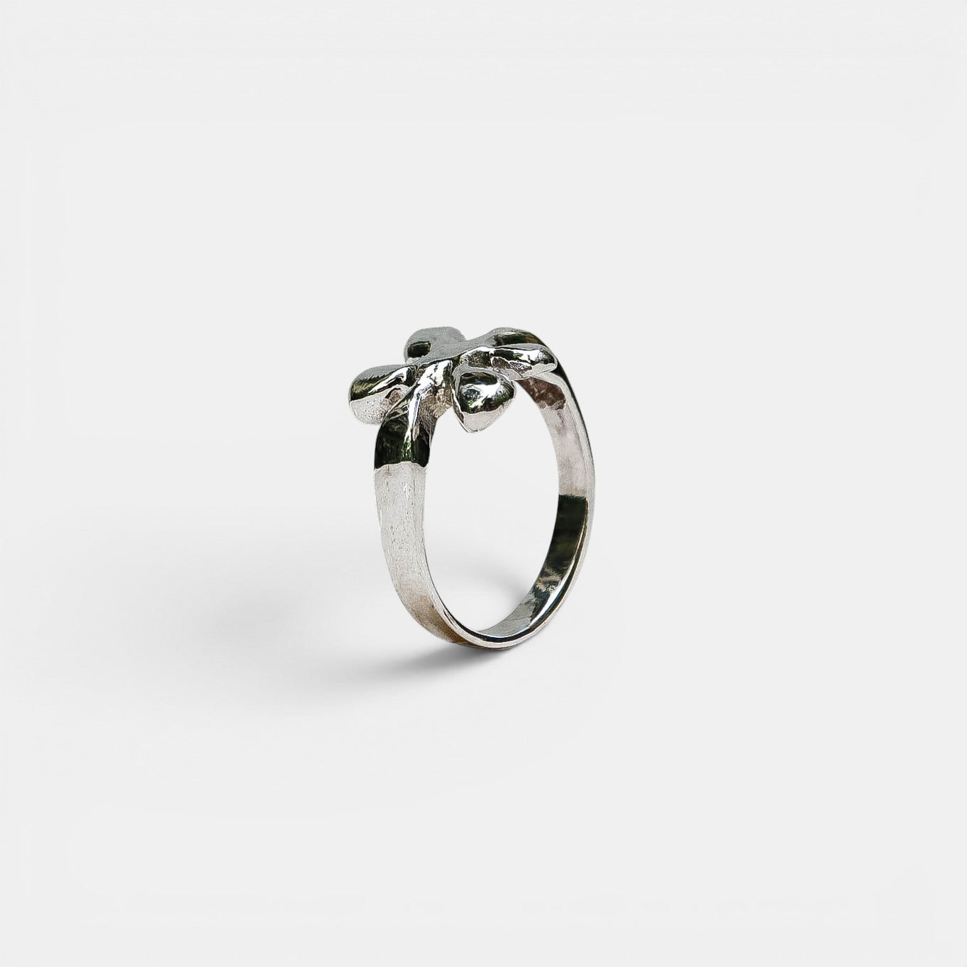 Tintenklecks Blumen Ring Silber | NOOE Berlin