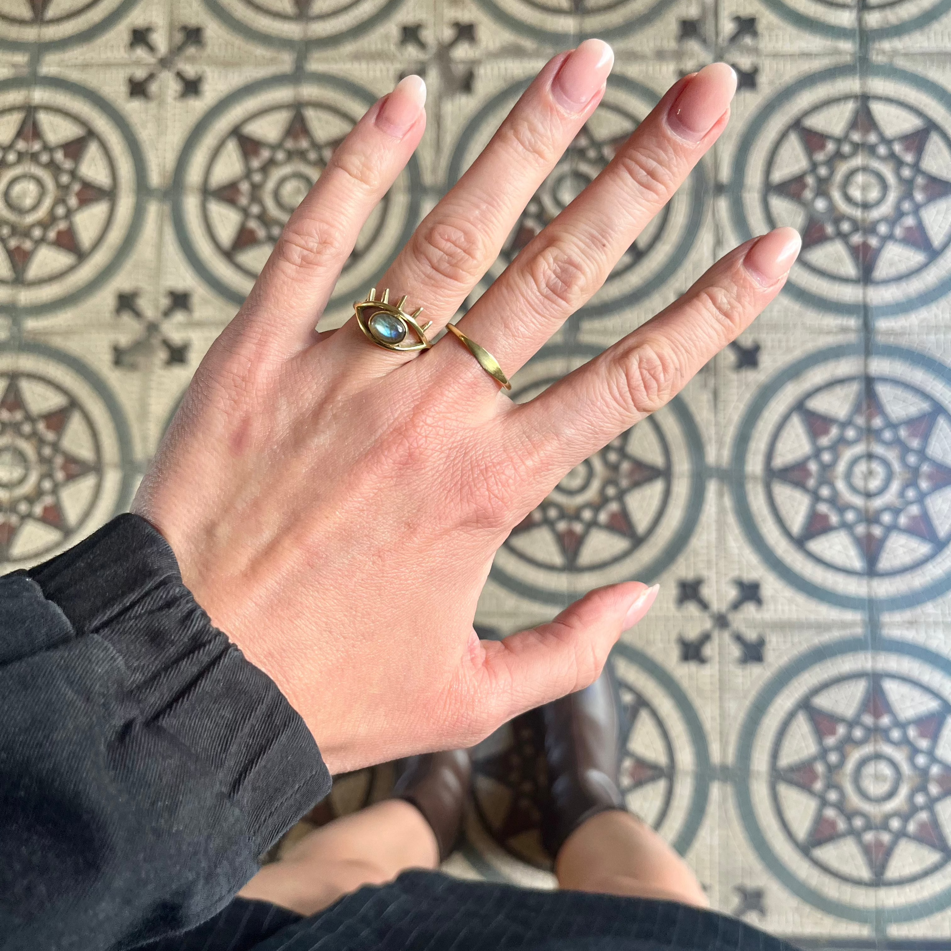Fine small gold signet ring handmade