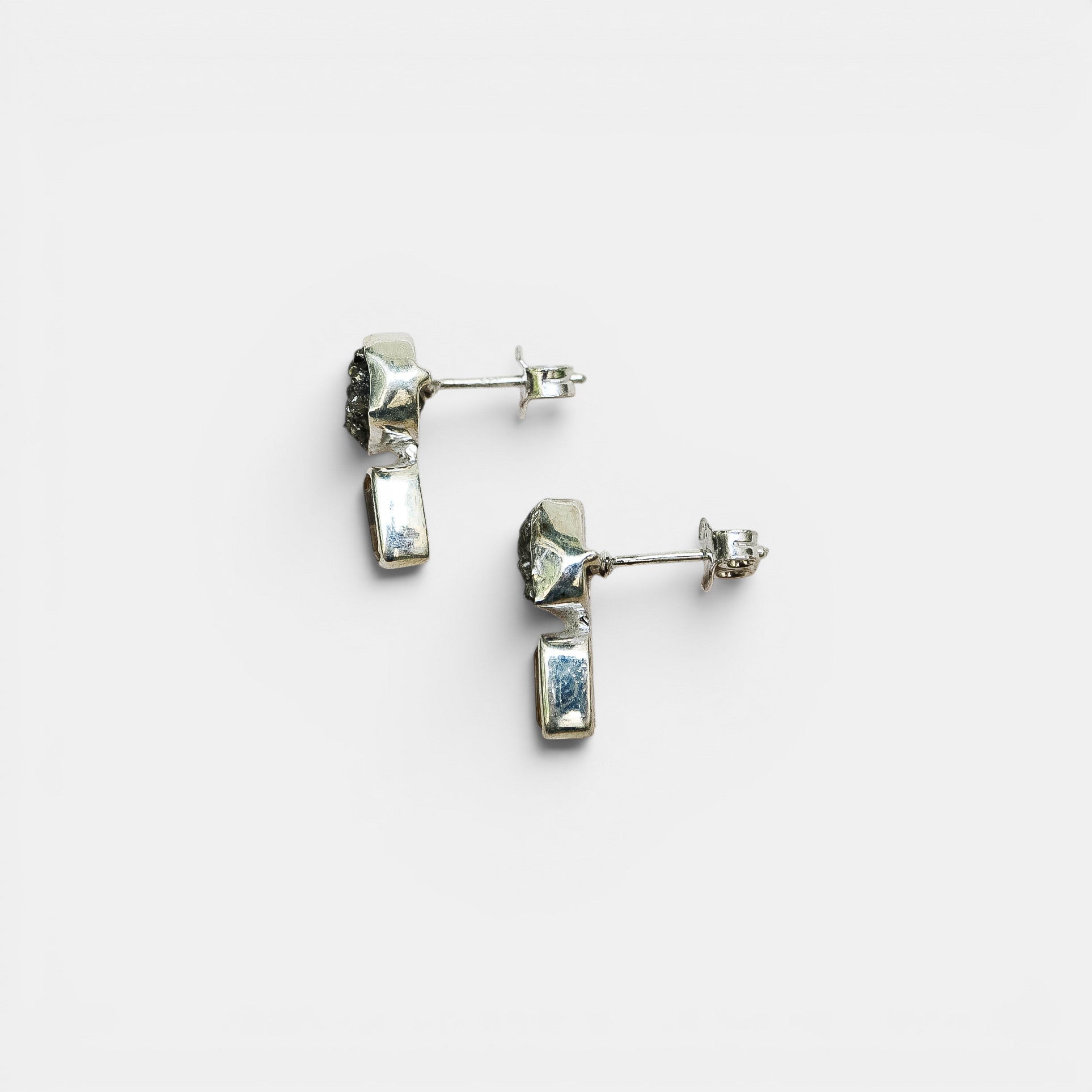 Pyrit & Lemonquarz Stecker – 925 Sterling Silber | NOOE Berlin